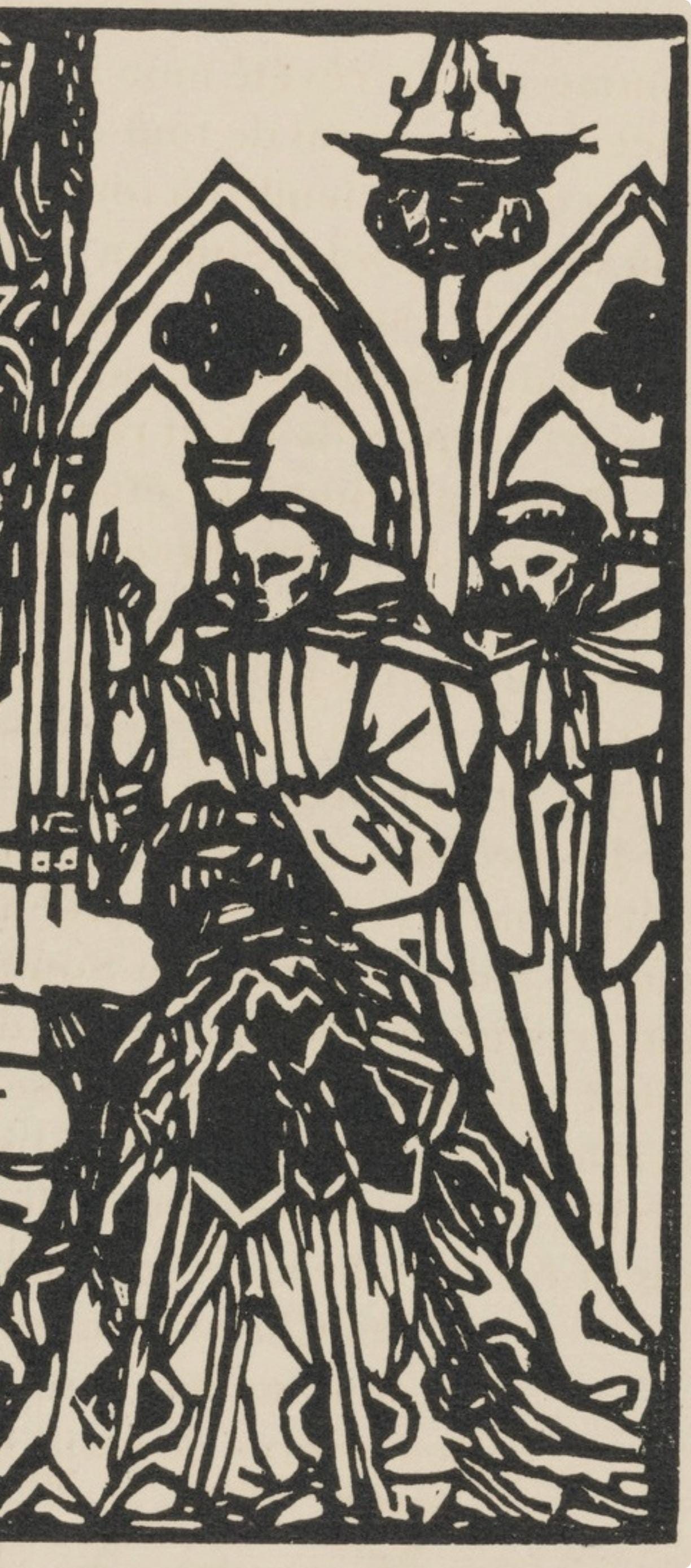 Émile Bernard, Composition (Morane, No. 100), Les Petites Fleurs de St. Françoise, Limited Edition Woodcut