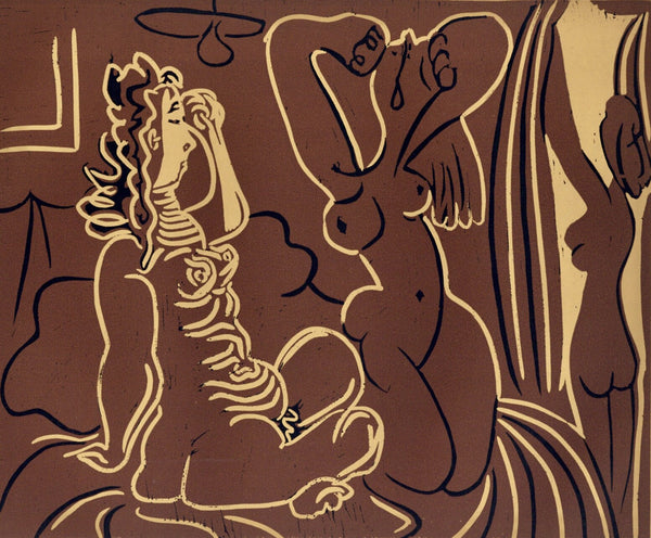 Pablo Picasso, Three Waking Women (Orozco 214), Grabados al linóleo, Limited Edition Linocut