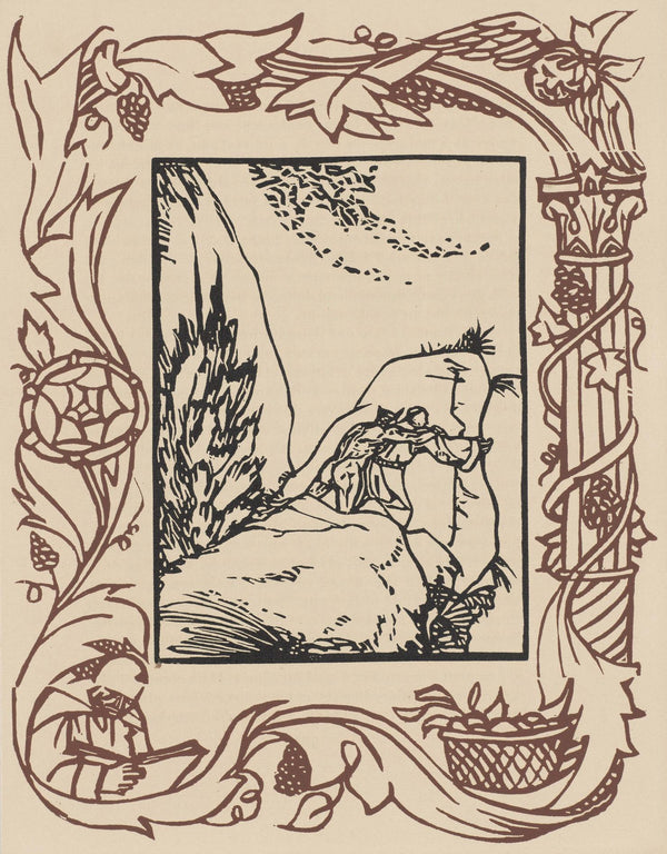 Émile Bernard, Composition (Morane, No. 100), Les Petites Fleurs de St. Françoise, Limited Edition Woodcut