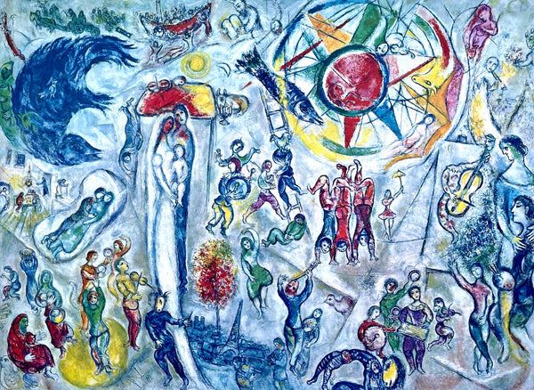 Marc Chagall, Composition, Derrière le miroir, Limited Edition Lithograph