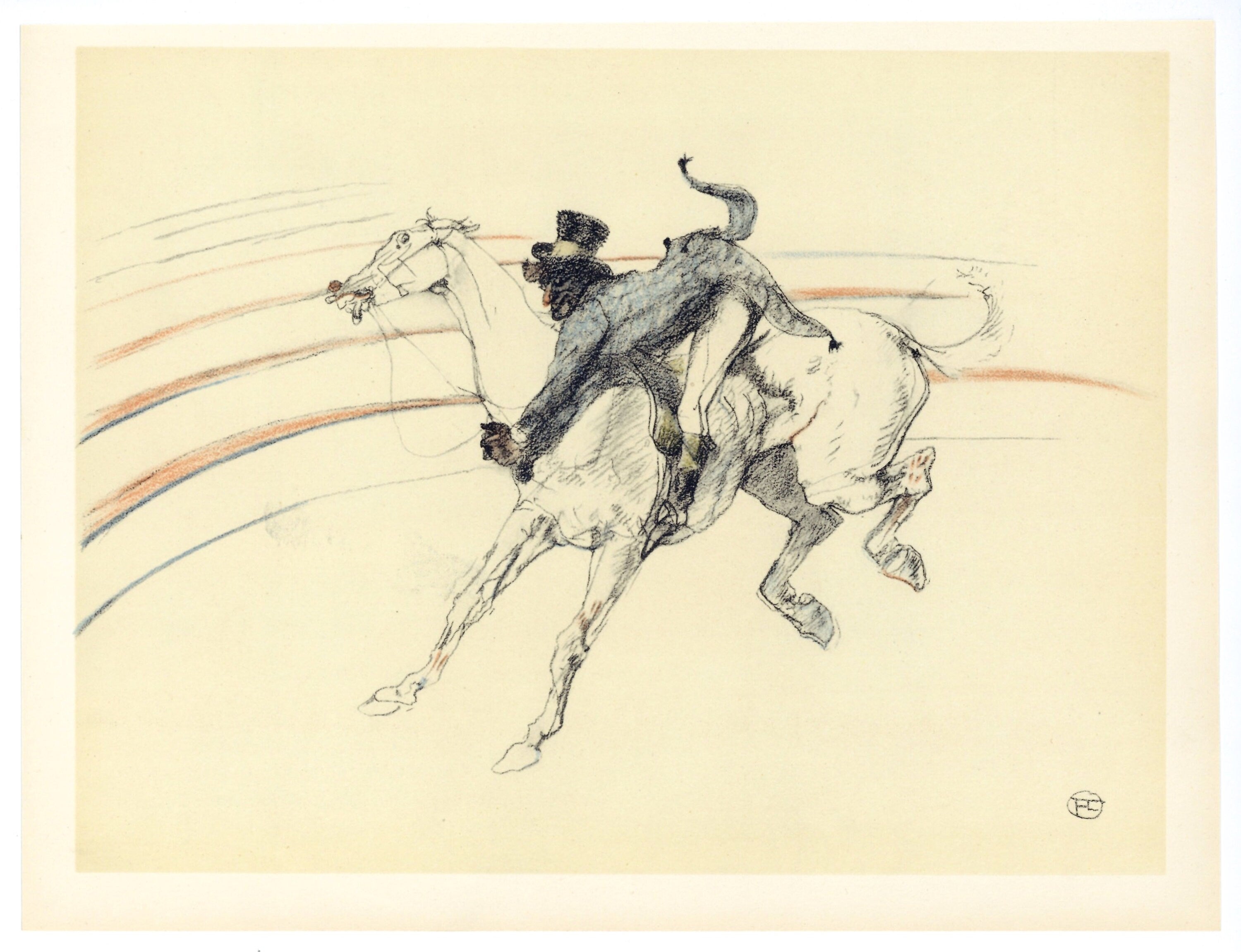 Henri de Toulouse-Lautrec, Chocolat, scene, The Circus by Toulouse-Lautrec, Limited Edition Lithograph