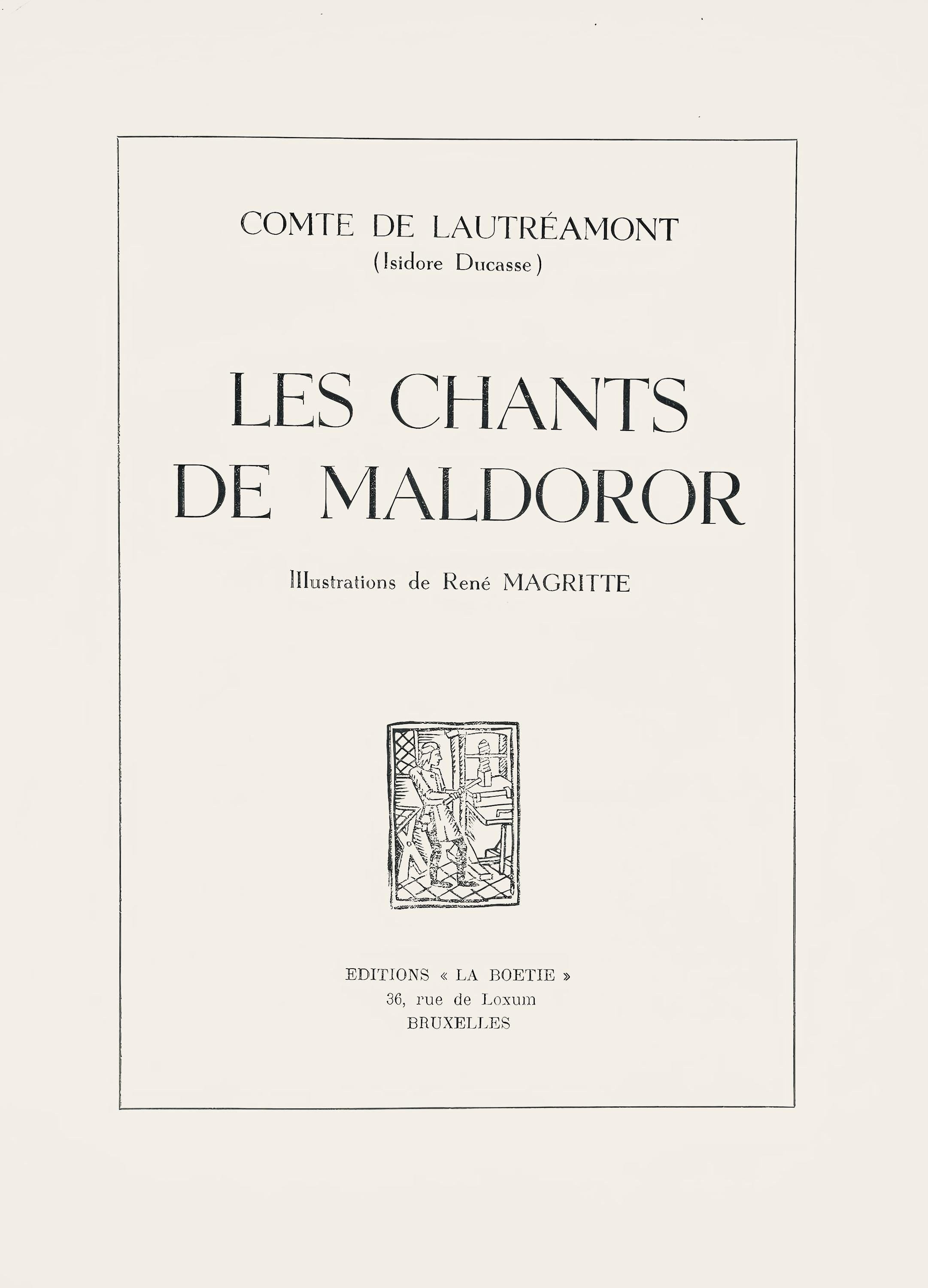 René Magritte, Composition, Les chants de Maldoror, Limited Edition Lithograph