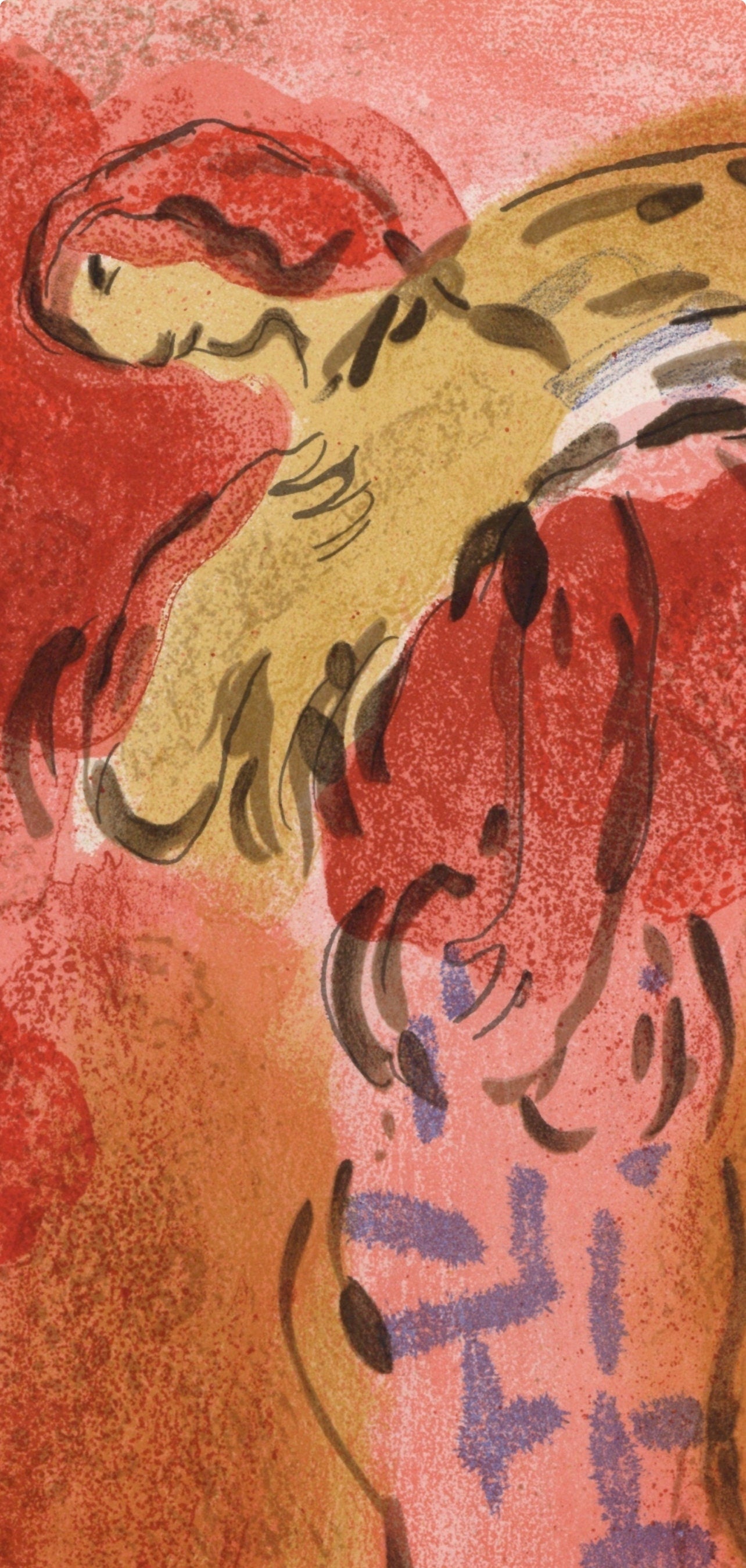 Marc Chagall, Ruth gleaning (Mourlot 117-46; Cramer 25), Drawings from the Bible by Marc Chagall, Verve: Revue, Limited Edition Lithograph