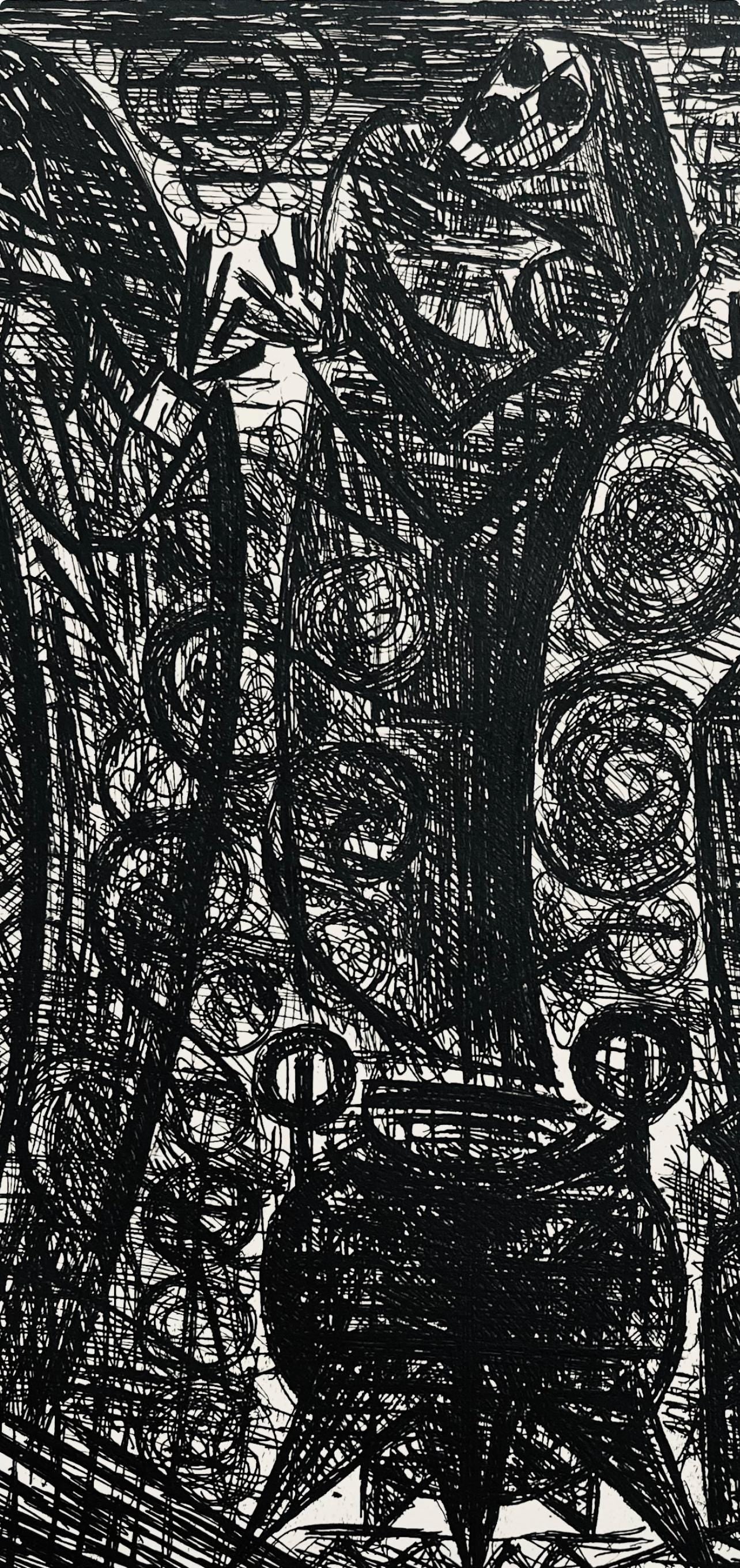Marcel Gromaire, Les Sorcieres, Scène III, Shakespeare, Macbeth, Eaux-fortes de Gromaire, Limited Edition Etching