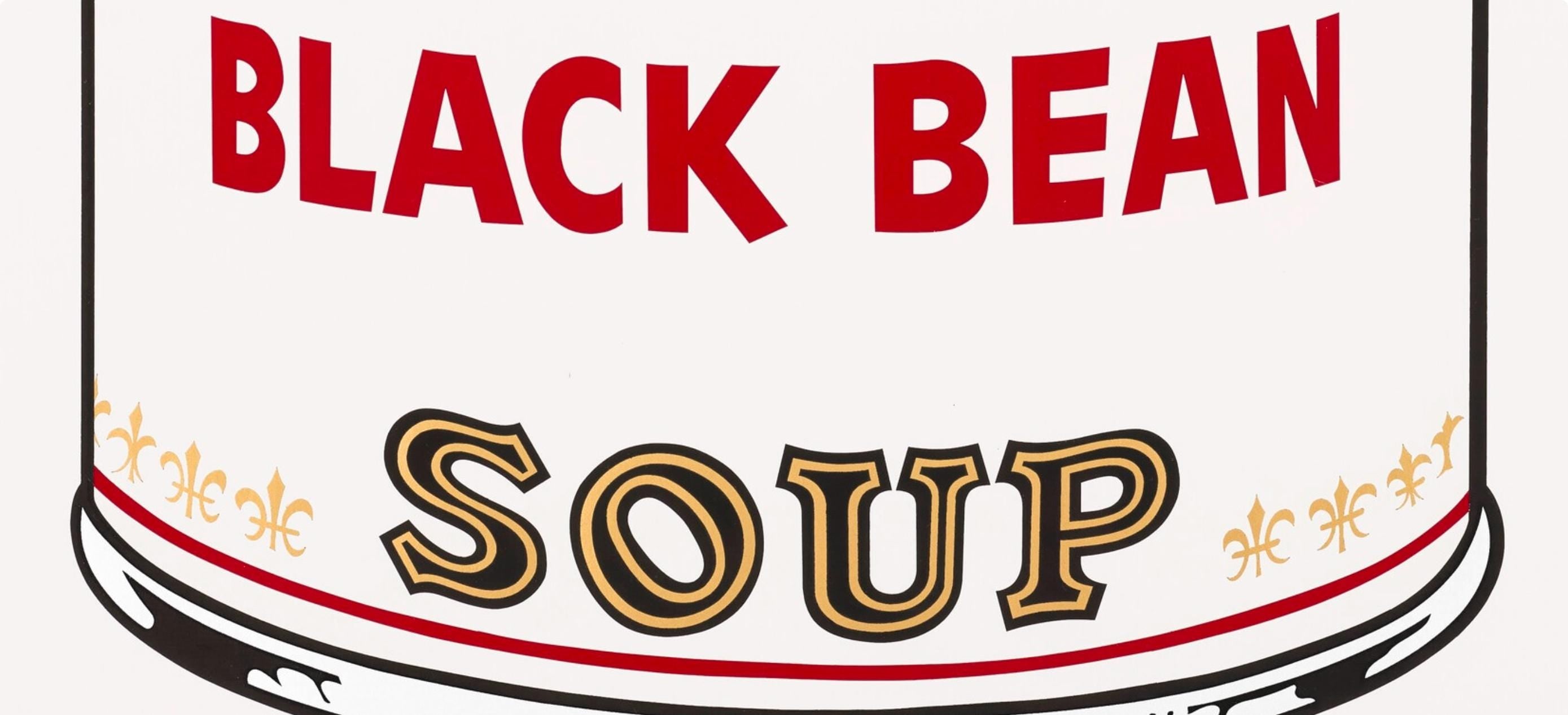 Andy Warhol, Campbell’s Soup, Black Bean, Official Edition, Sunday B. Morning, Silkscreen