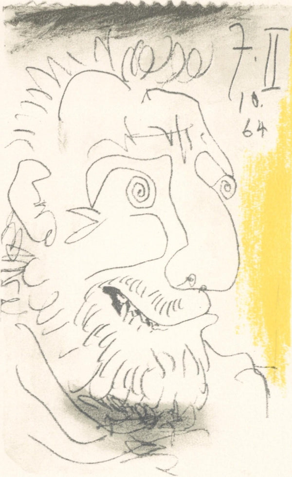 Pablo Picasso, Composition, Le Goût du Bonheur (Cramer 148; Bloch 2013), Limited Edition Mixed Media Lithograph