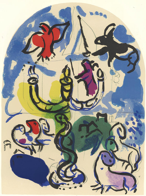 Marc Chagall, Tribe of Dan, Jerusalem Windows, Limited Edition Lithograph