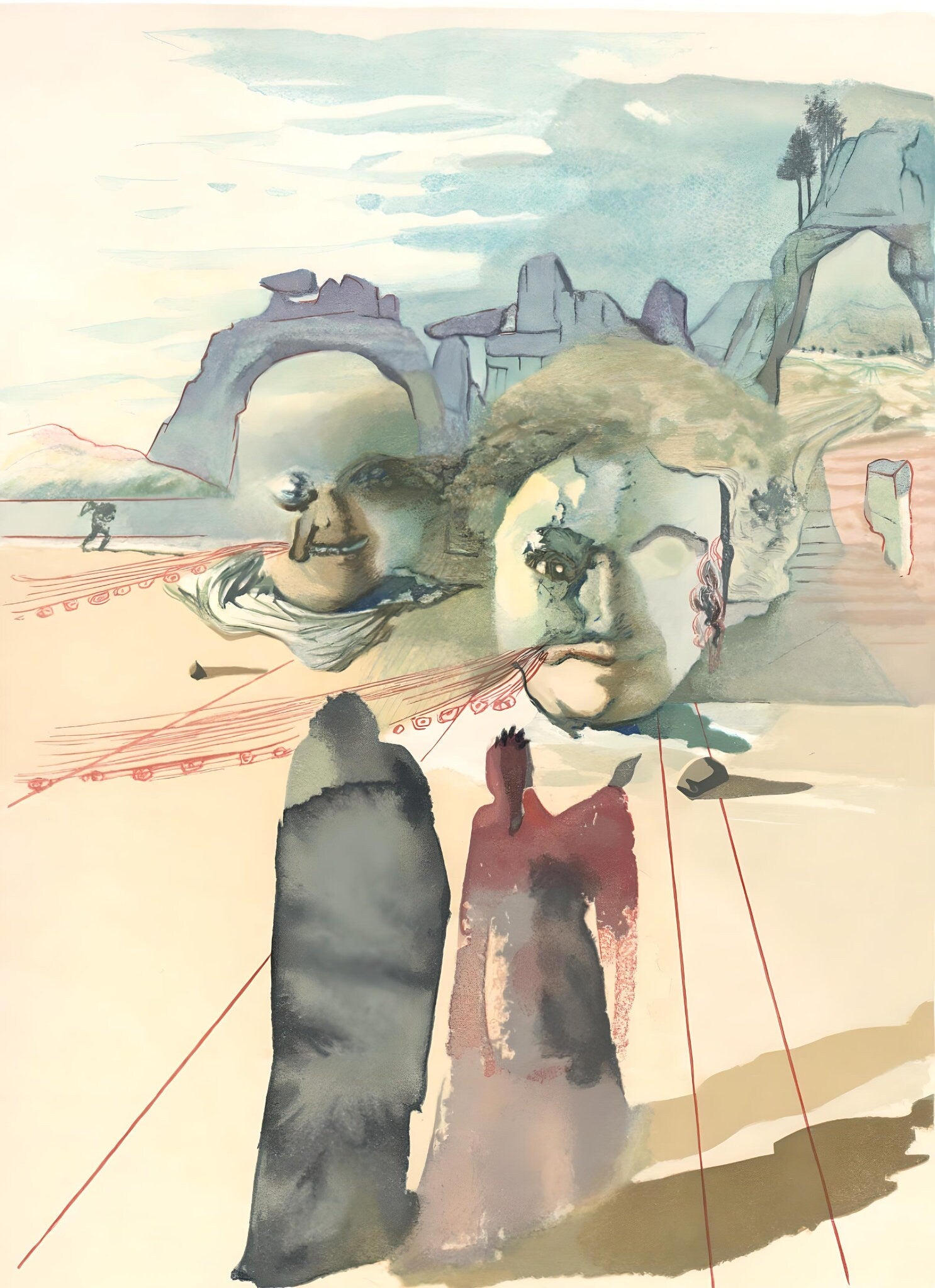 Salvador Dali, The Avaricious (Michler/Löpsinger 1039-1138; Field 189-200), La Divine Comédie, Limited Edition Woodcut