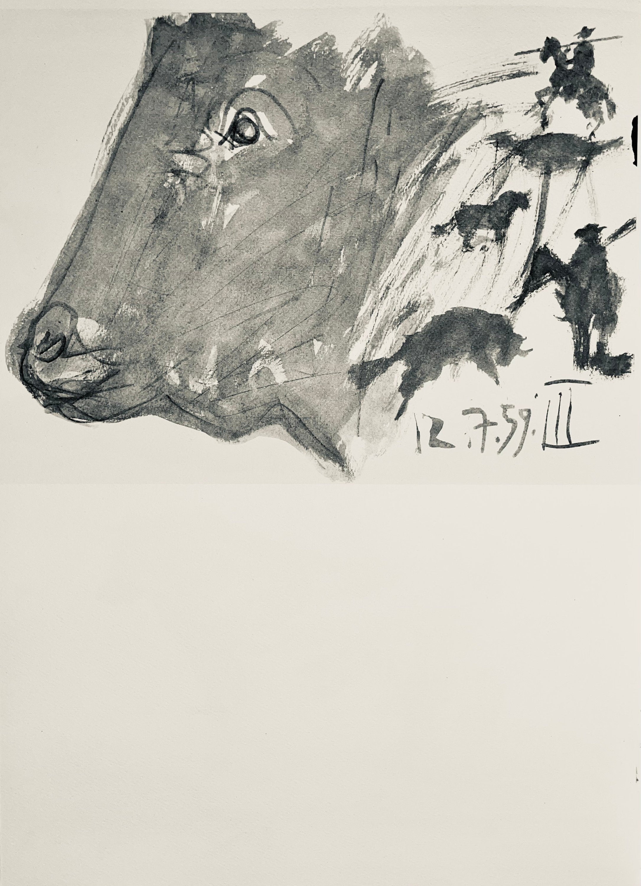 Pablo Picasso, Composition (Bloch 1276; Czwiklitzer 23), Toros y Toreros, Limited Edition Lithograph