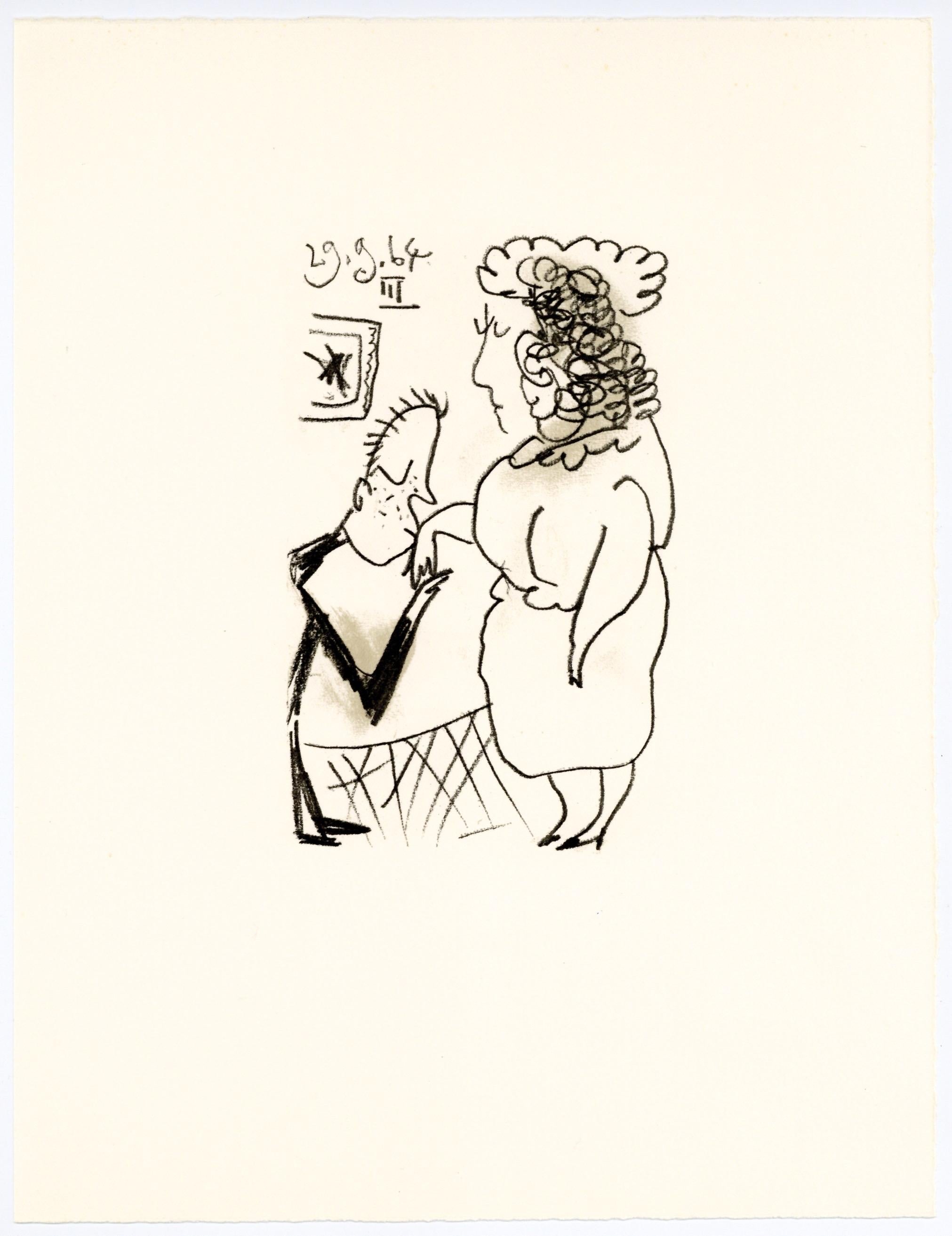 Pablo Picasso, Composition, Le Goût du Bonheur (Cramer 148; Bloch 2013), Limited Edition Mixed Media Lithograph