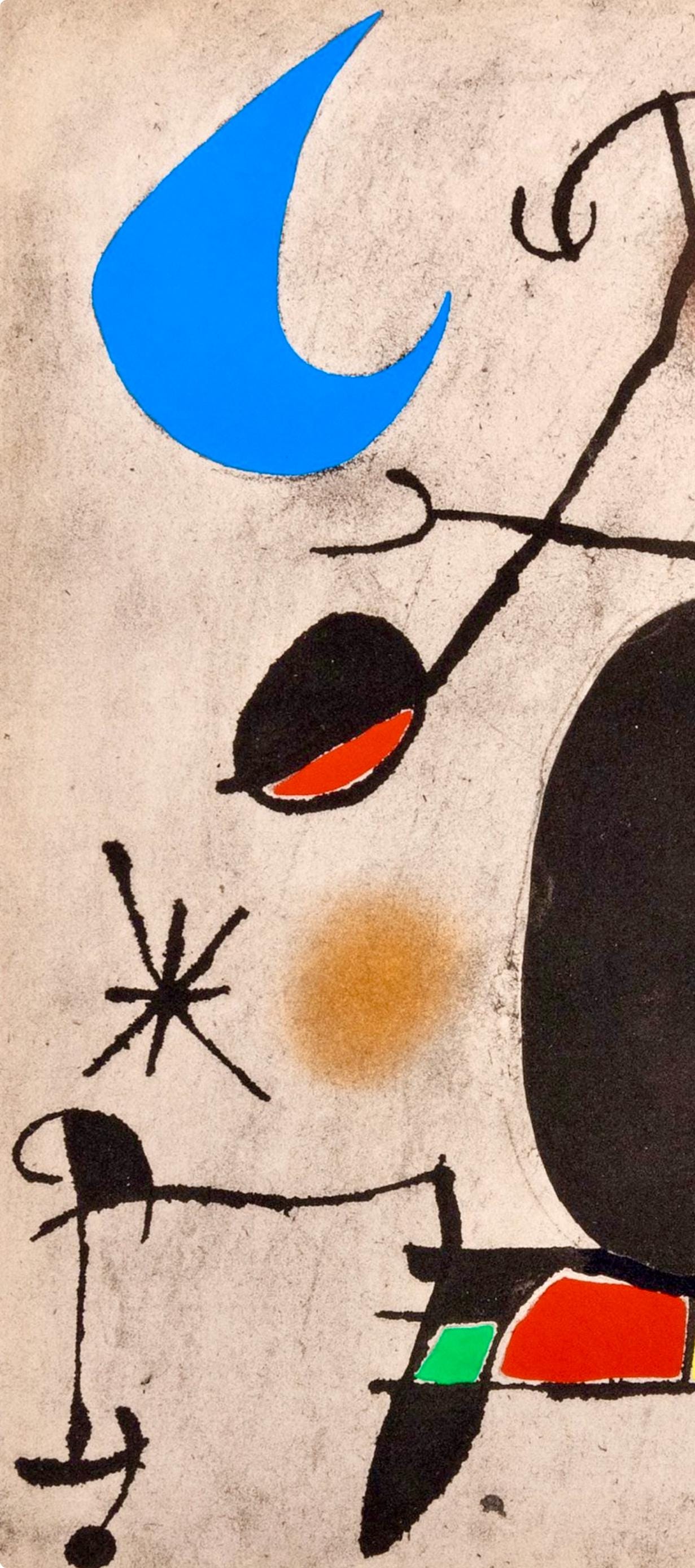Joan Miró, Composition, Miró, Oiseau Solaire, Oiseau Lunaire, Étincelles, Limited Edition Lithograph