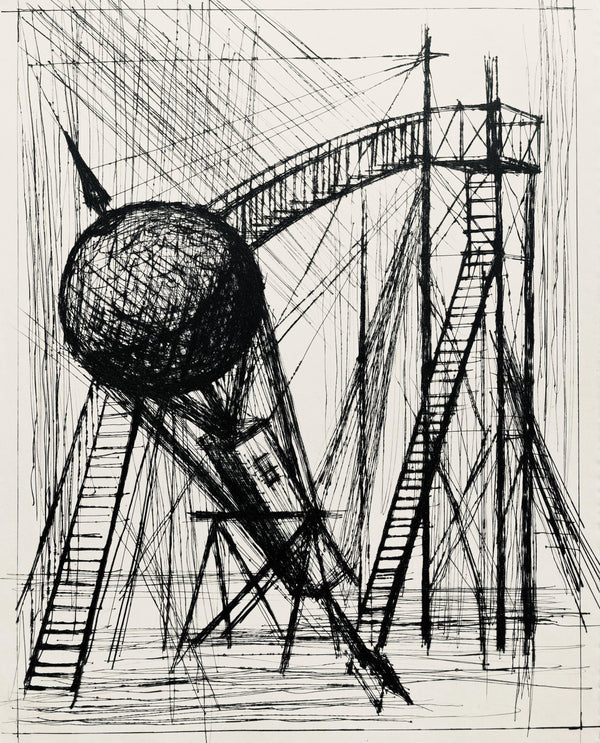 Bernard Buffet, Composition (Reinz 208-222), Voyages Fantastiques, Limited Edition Etching