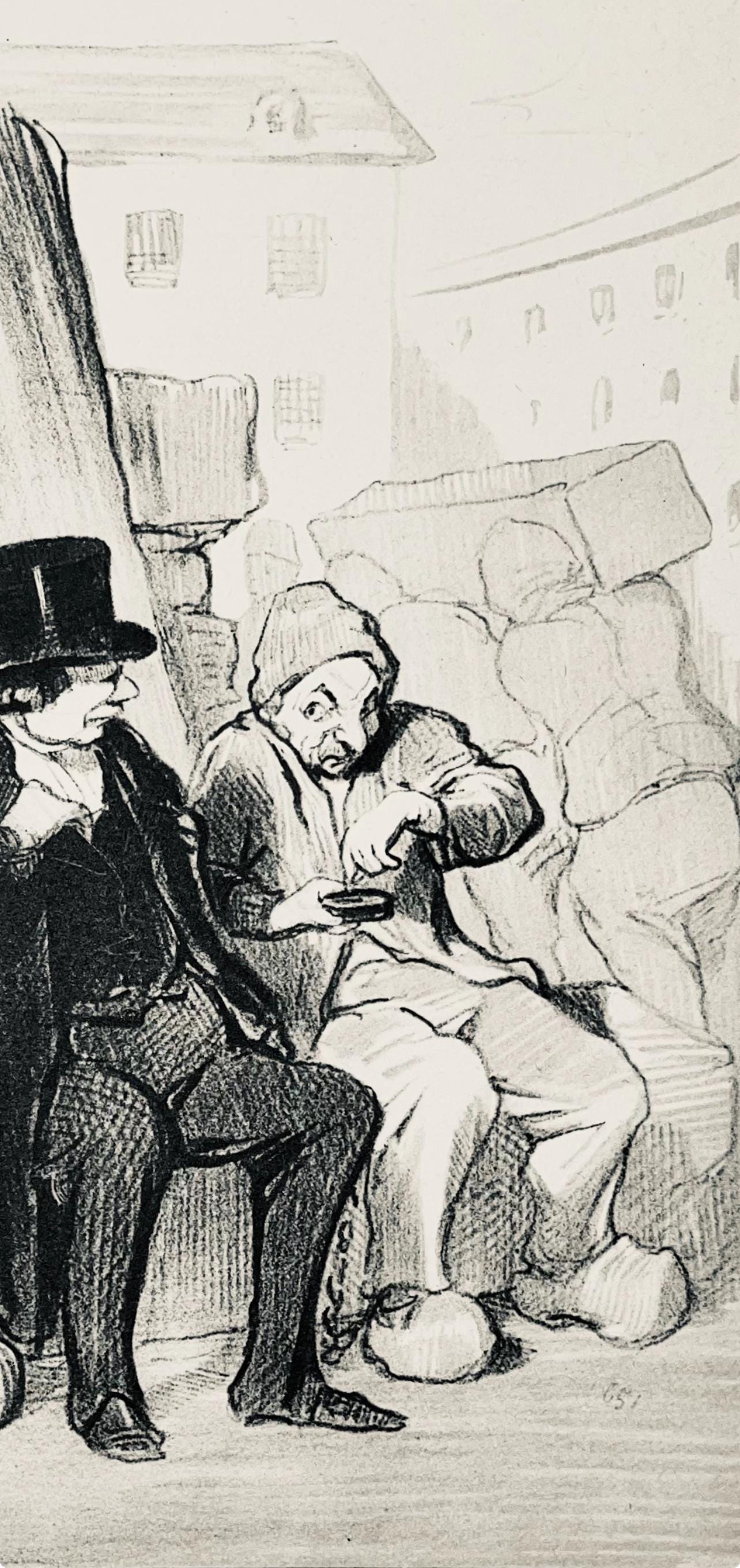 Honoré Daumier, Composition, Honoré Daumier, Law and Justice, Limited Edition Lithograph