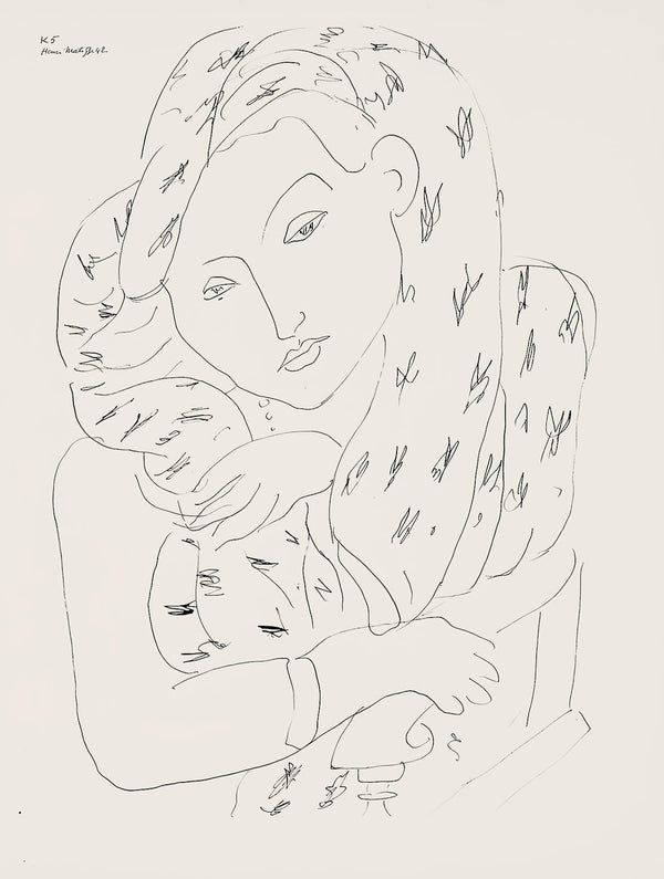 Henri Matisse, Série K, var. 5 (Duthuit 9), Henri Matisse, Dessins, Thèmes et variations, Limited Edition Lithograph