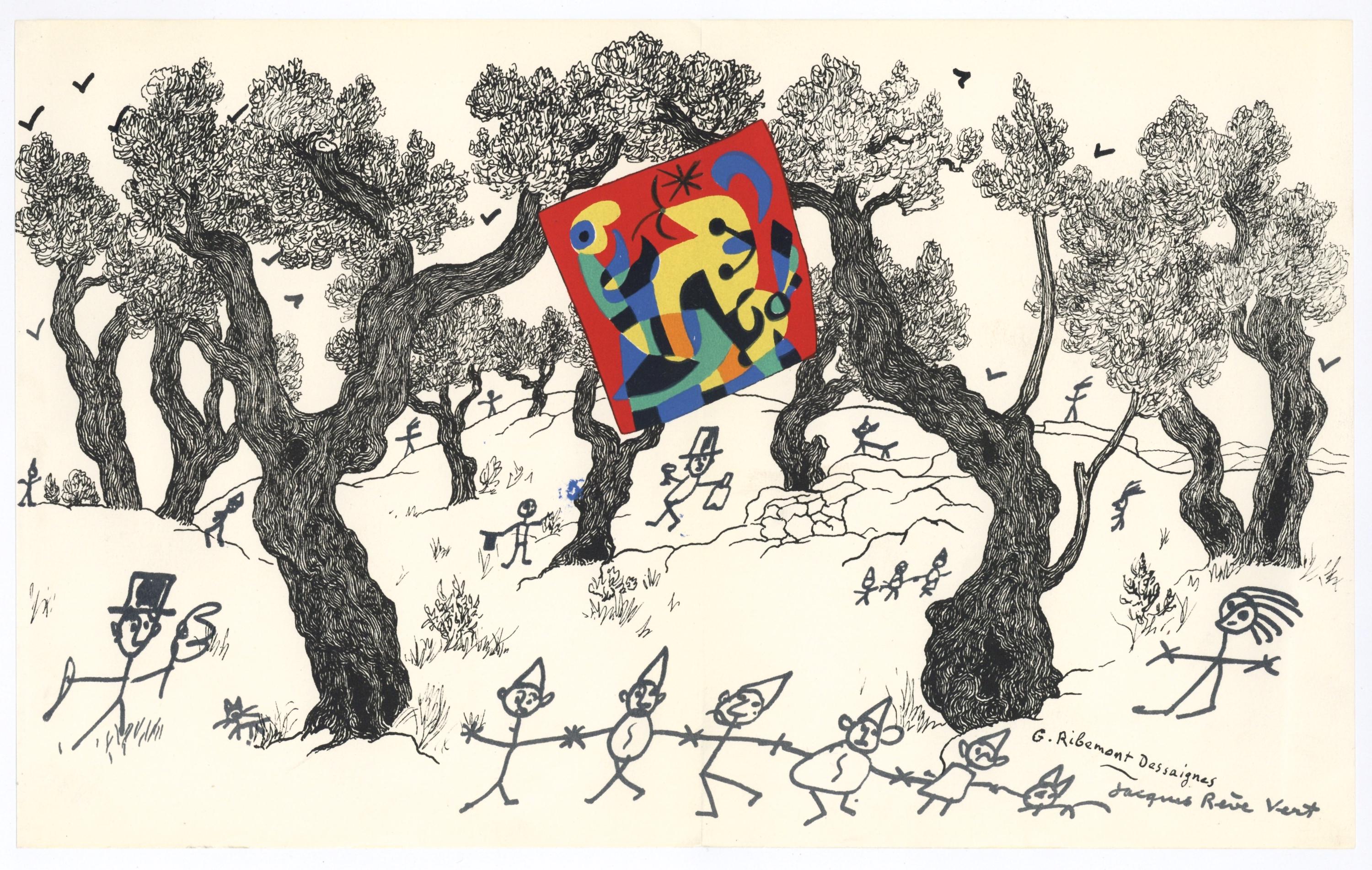 Joan Miró, Jacques Prévert, Composition (Cramer 39), Joan Miró, Limited Edition Lithograph