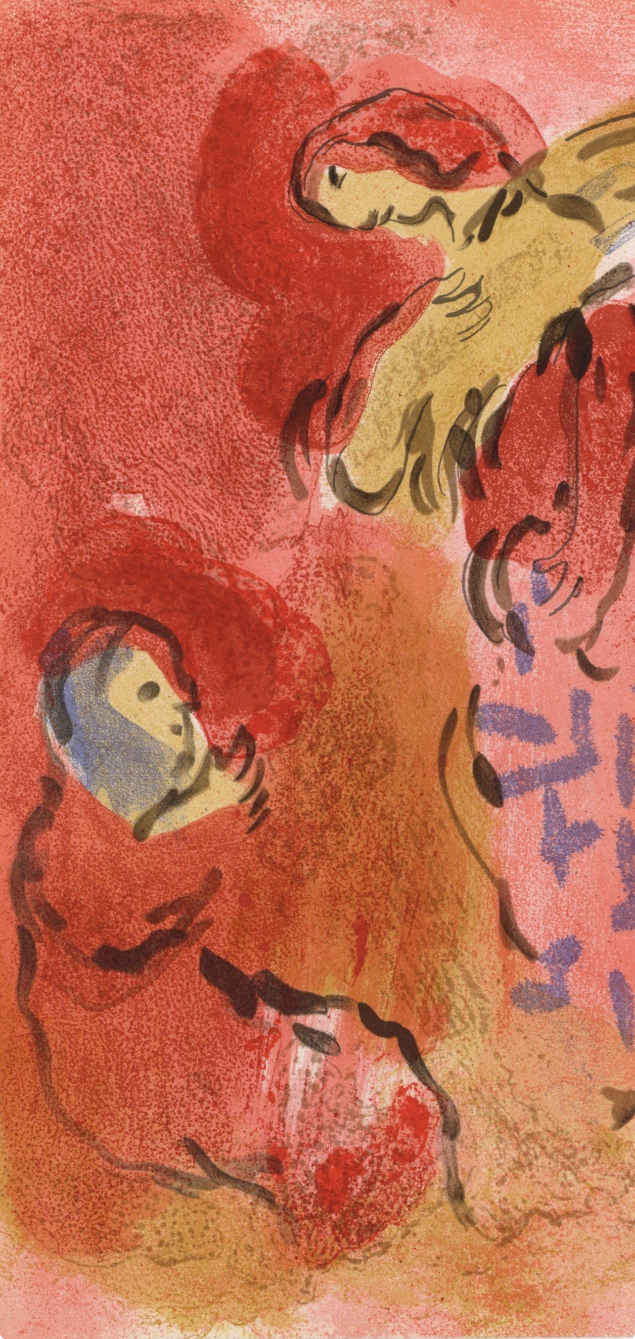 Marc Chagall, Ruth gleaning (Mourlot 117-46; Cramer 25), Drawings from the Bible by Marc Chagall, Verve: Revue, Limited Edition Lithograph