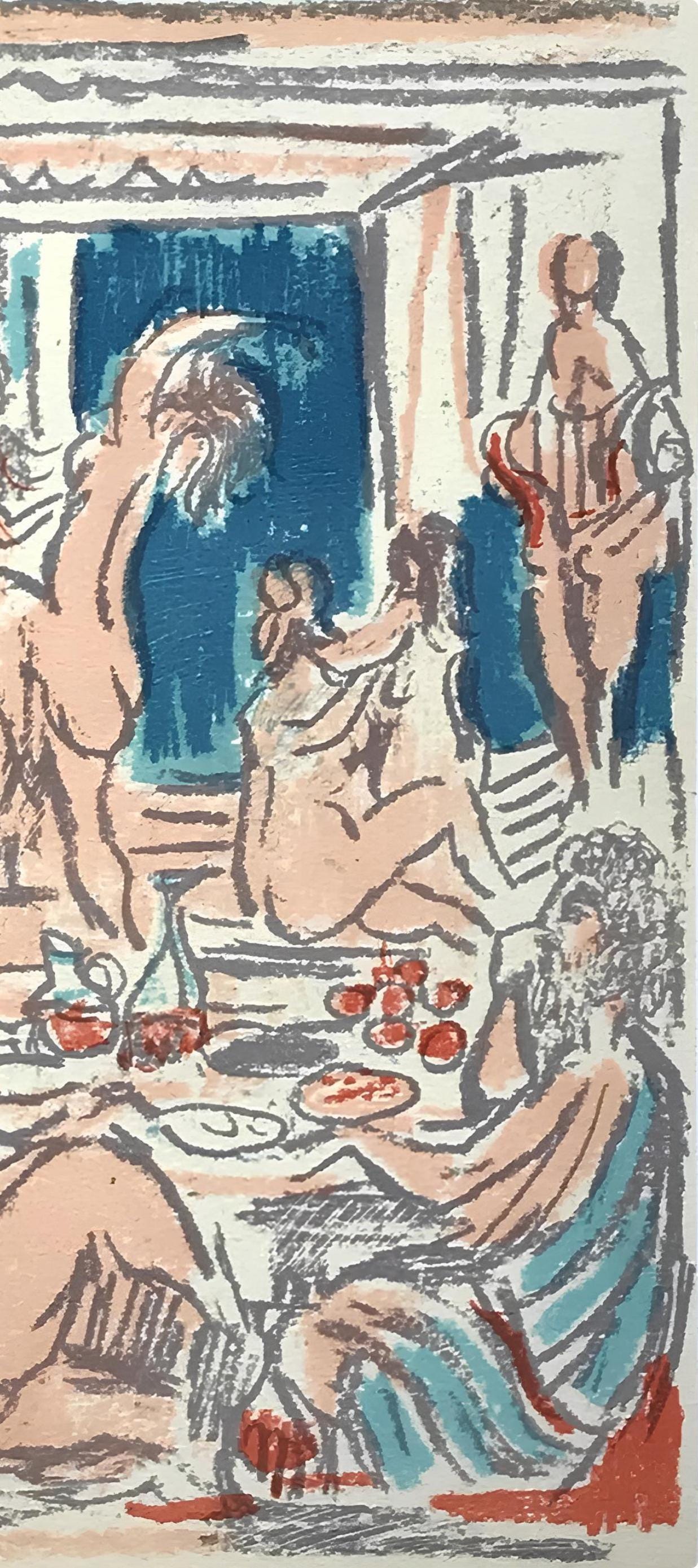 André Cottavoz, Composition, L'Odyssée, Limited Edition Lithograph