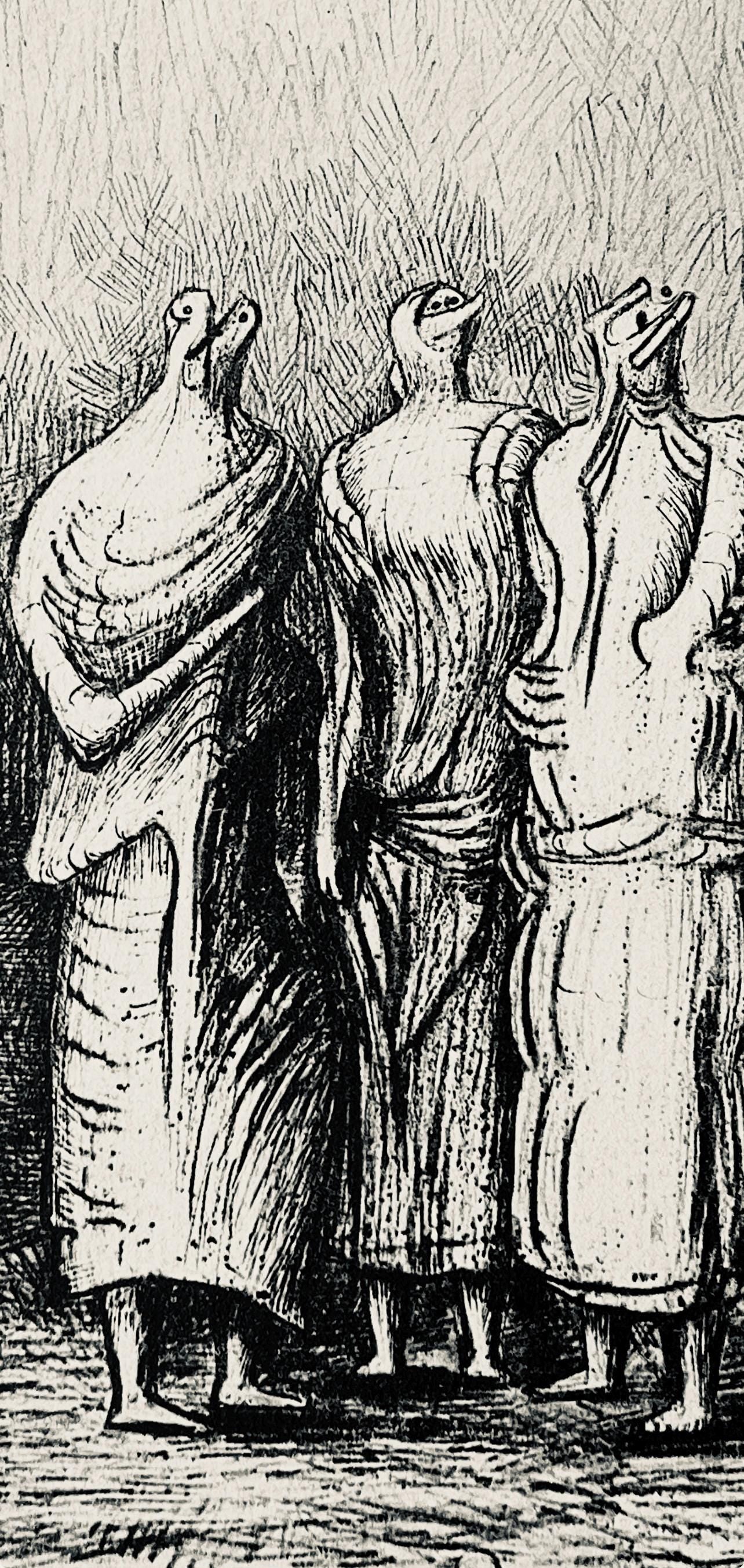 Henry Moore, Group of Draped Standing Figures, The Drawings of Henry Moore, Limited Edition Lithograph