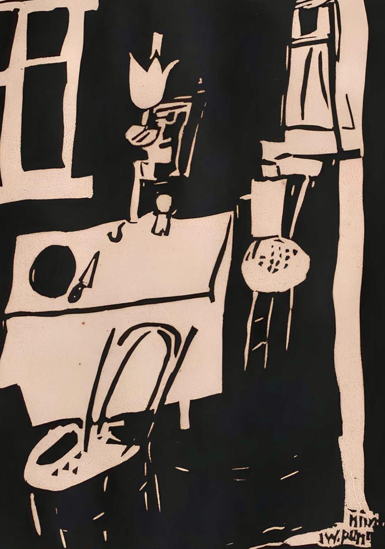 Jean Pougny, Composition, Pougny, dix linogravures originales, 1914-1920, Limited Edition Linocut