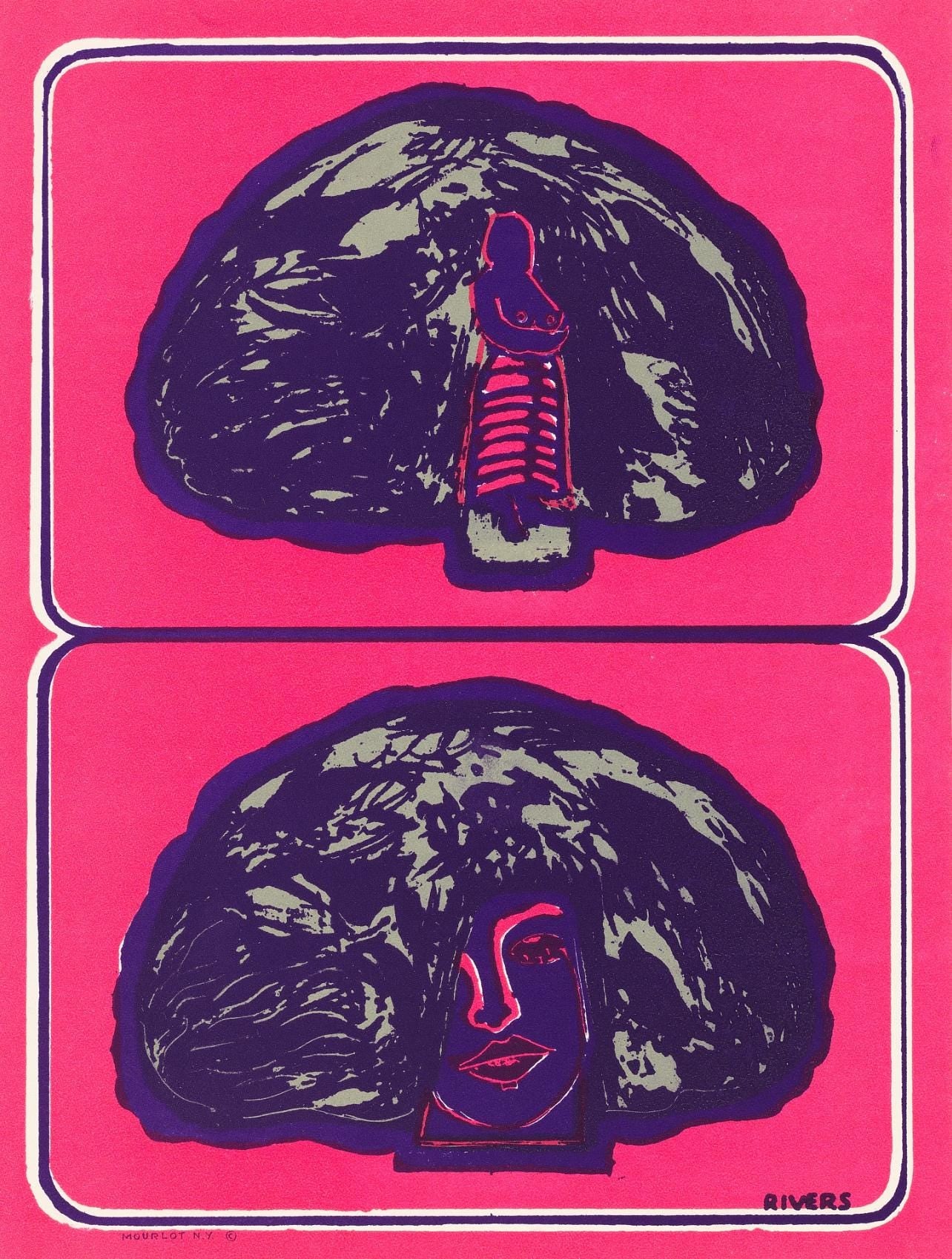 Larry Rivers, A Hut can be a Hairdo, Art in America, Limited Edition Lithograph