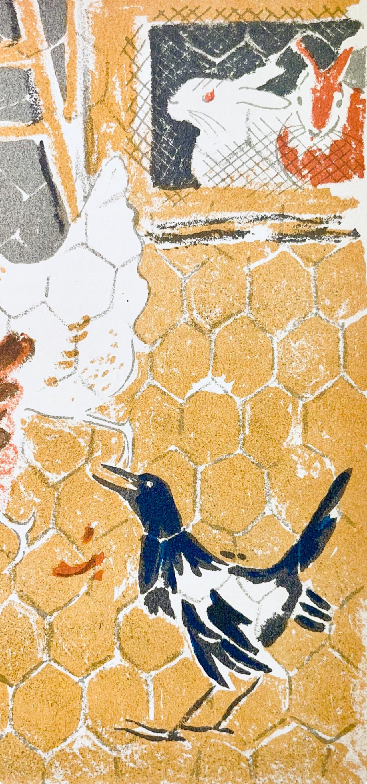Maurice Mourlot, Composition, de Goupil a Margot, Histoires De Bêtes, Limited Edition Lithograph