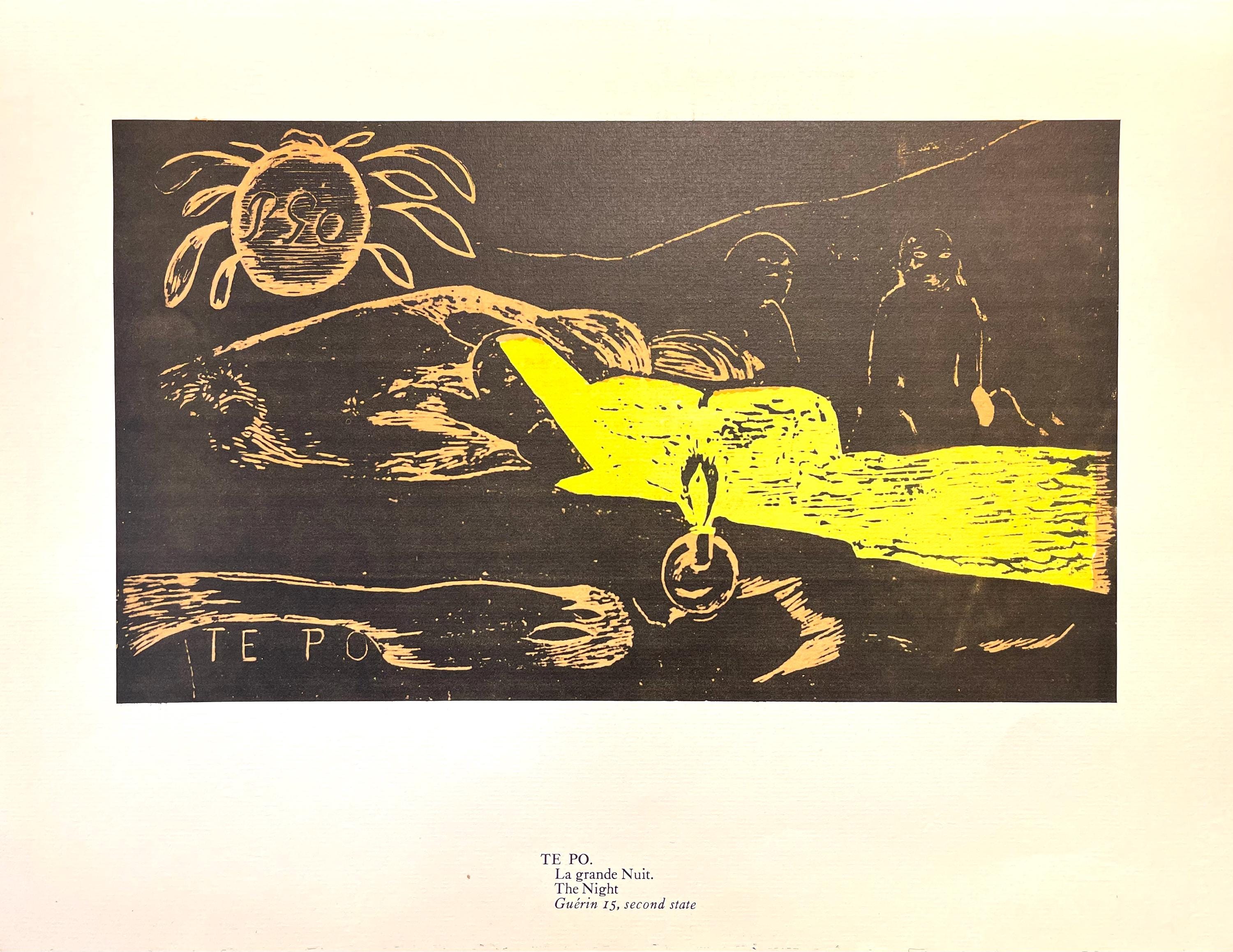 Paul Gauguin, The Long Night (Te Po), Gauguin, Limited Edition Woodcut
