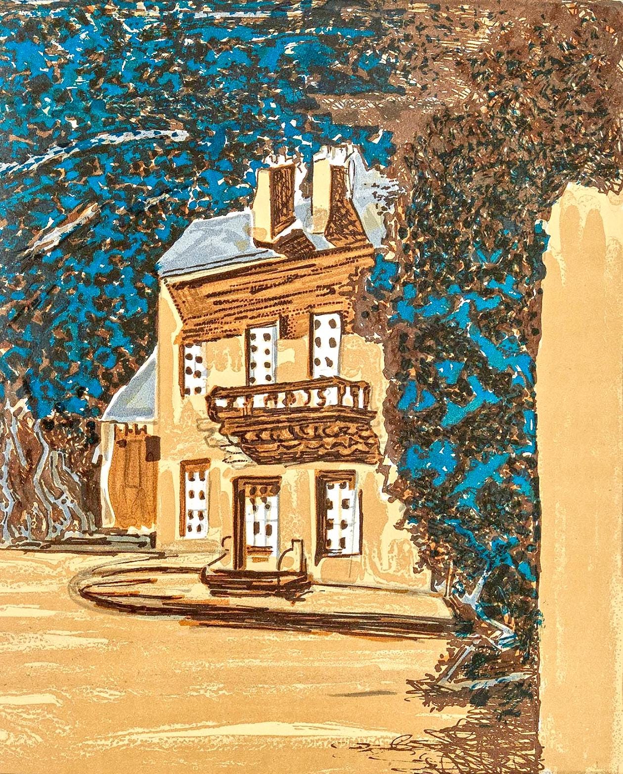 Georges Braque, Decor pour Les Facheux (Mourlot 107), Regards sur Paris, Limited Edition Lithograph