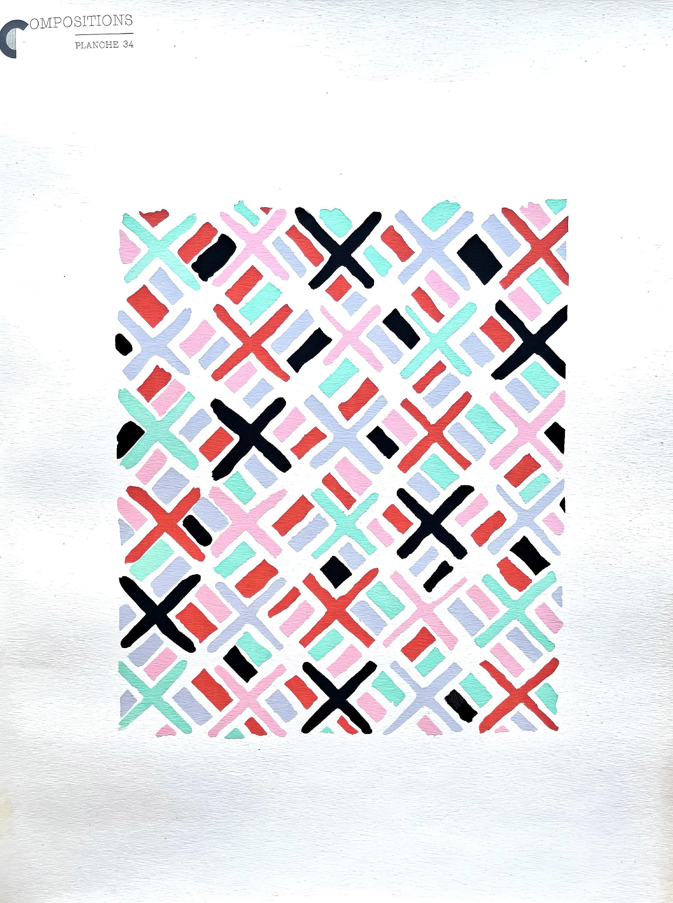 Sonia Delaunay, Planche No. 34, Compositions, couleurs, idées: Sonia Delaunay, Limited Edition Lithograph