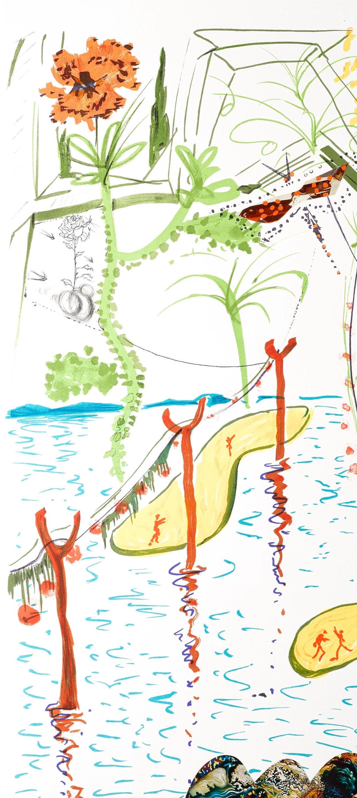 Salvador Dalí, Jardin biologique (M/L 822-831; Field 75-13), Imaginations et Objets du Futur, Limited Edition Lithograph