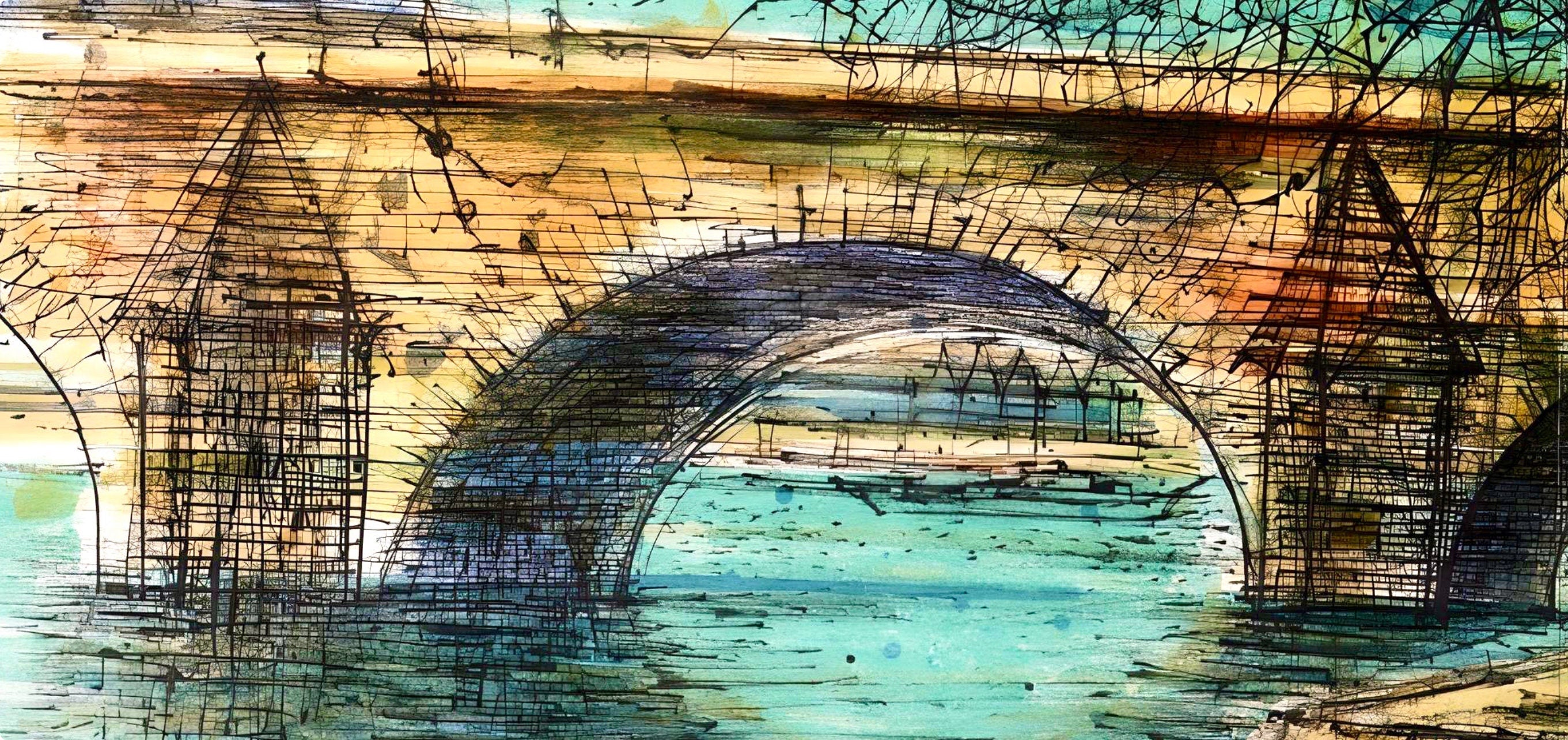 Jean Carzou, Le Pont-Neuf, Au Temps de Paris Seine, Limited Edition Lithograph