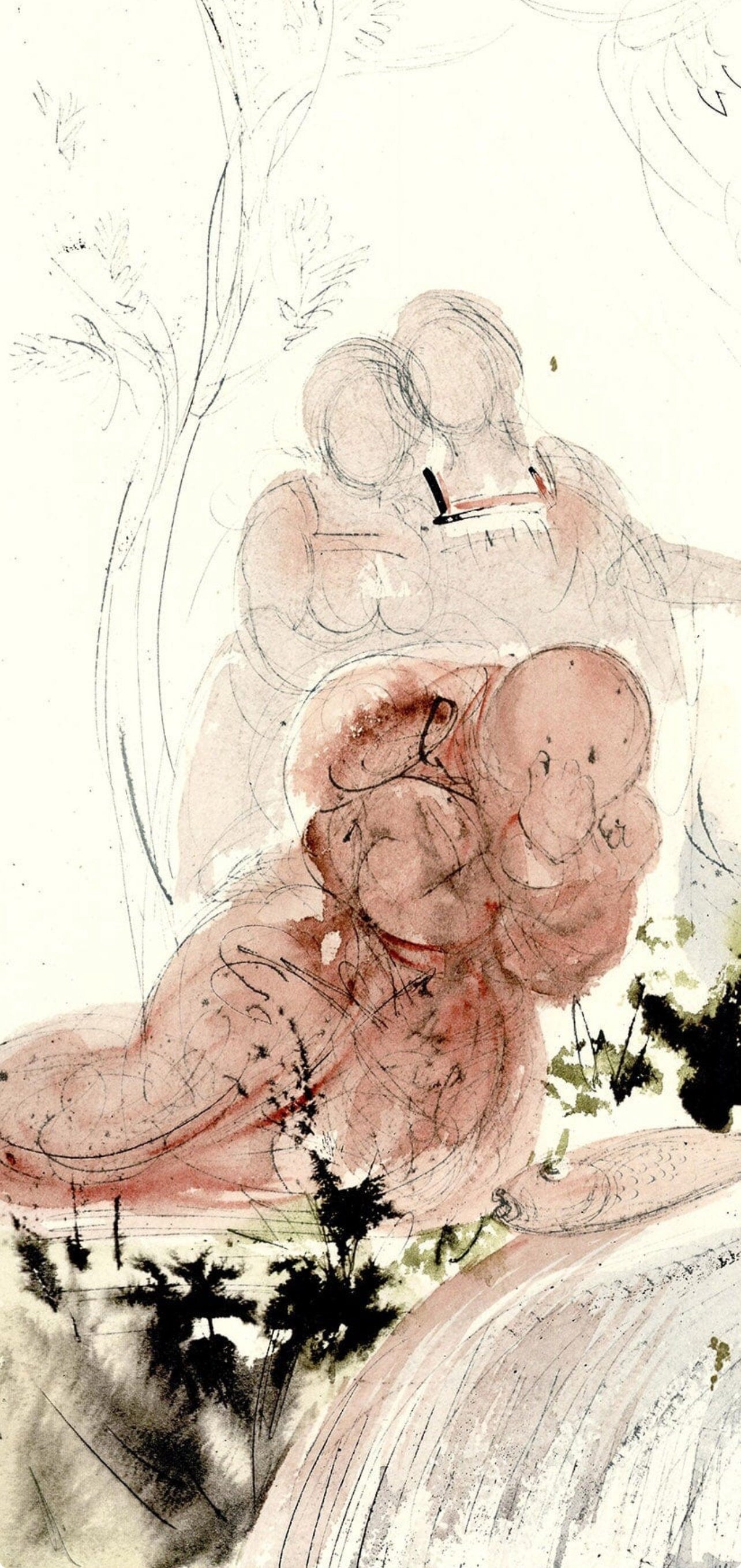 Salvador Dali, Composition (Michler/Löpsinger 1600; Field 69-3), Biblia Sacra, Limited Edition Lithograph