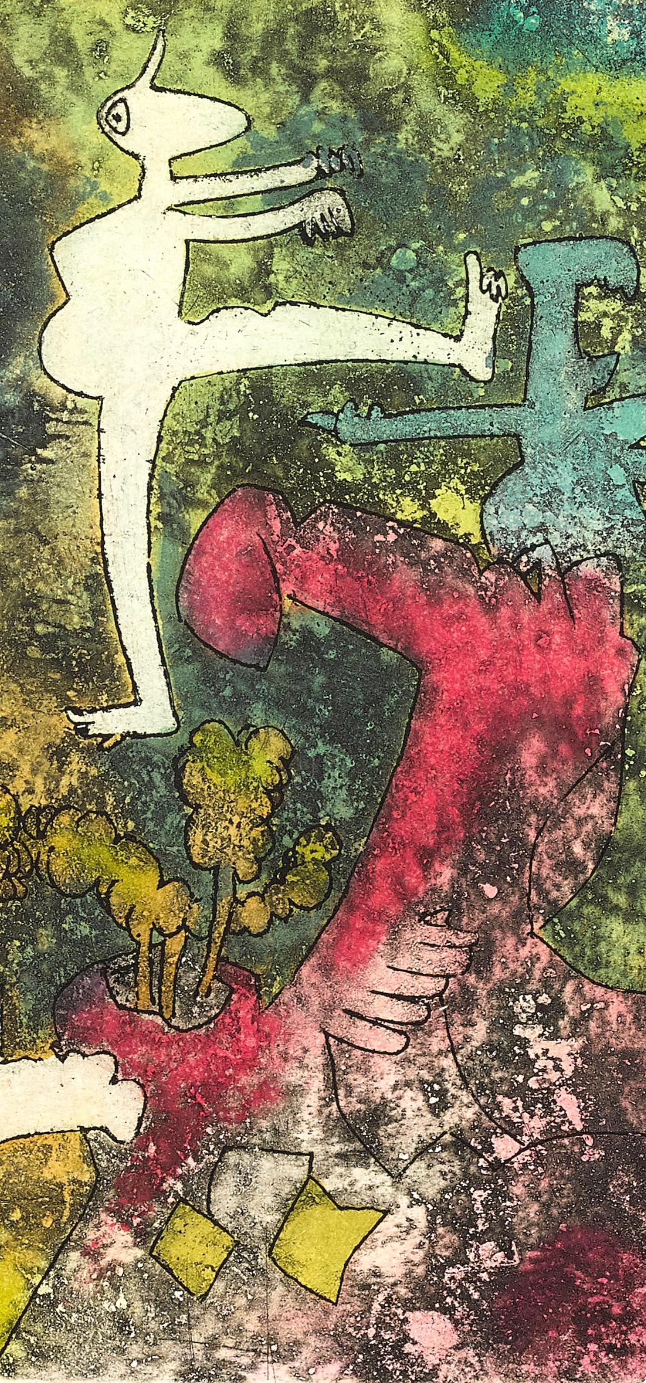 Roberto Matta, Composition (Sabatier 393), Centre Noeuds, Limited Edition Etching