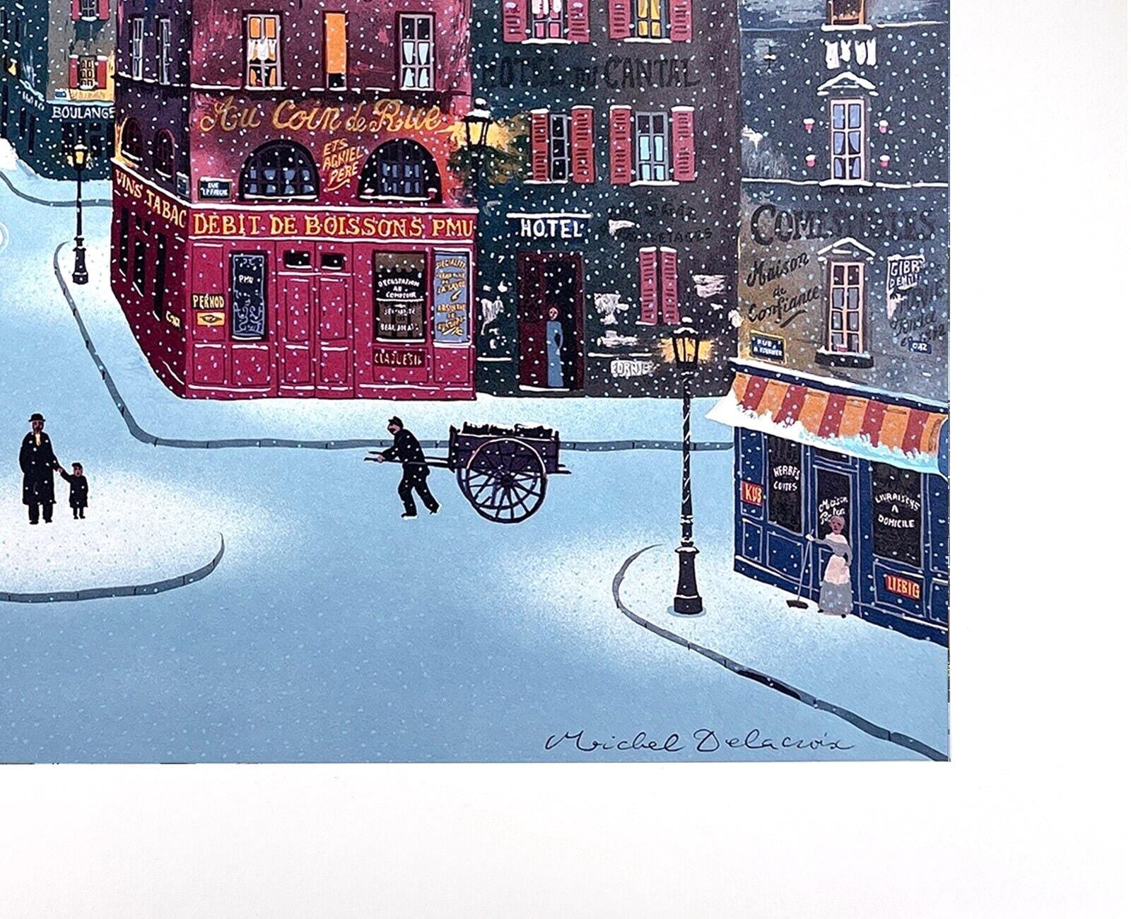 Michel Delacroix, Nuit de décembre, Limited Edition Lithograph