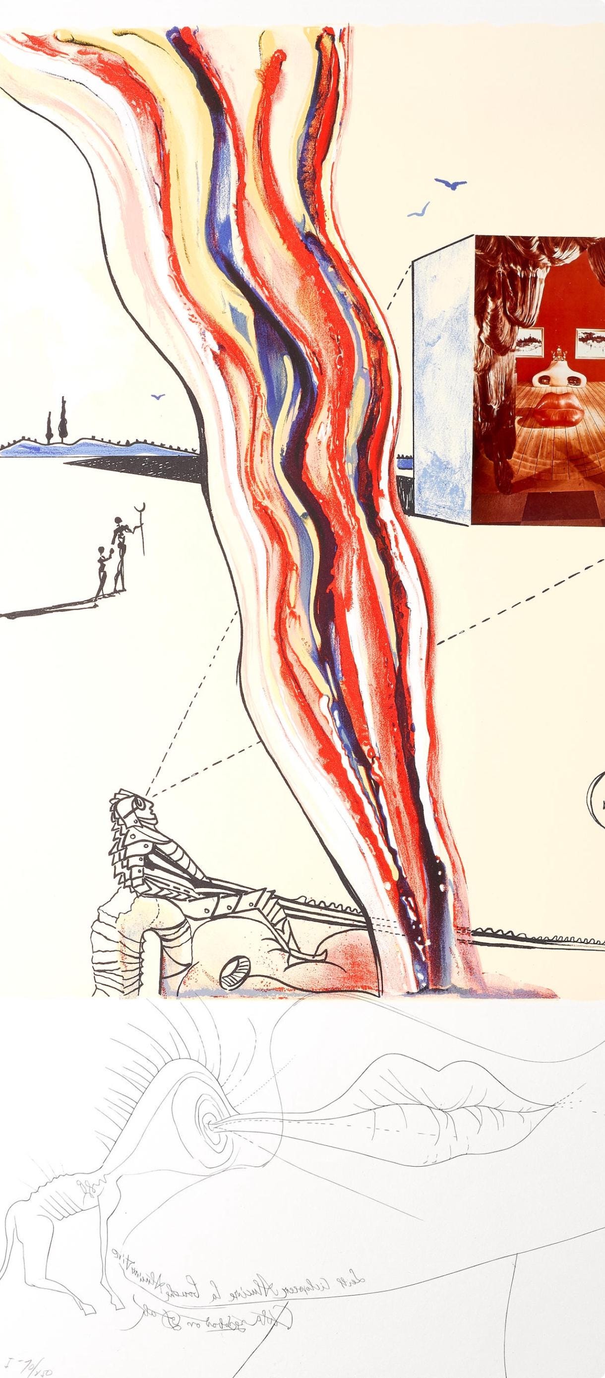 Salvador Dalí, Télévision liquide et gazeuse (M/L 822-831; Field 75-13), Imaginations et Objets du Futur, Limited Edition Lithograph