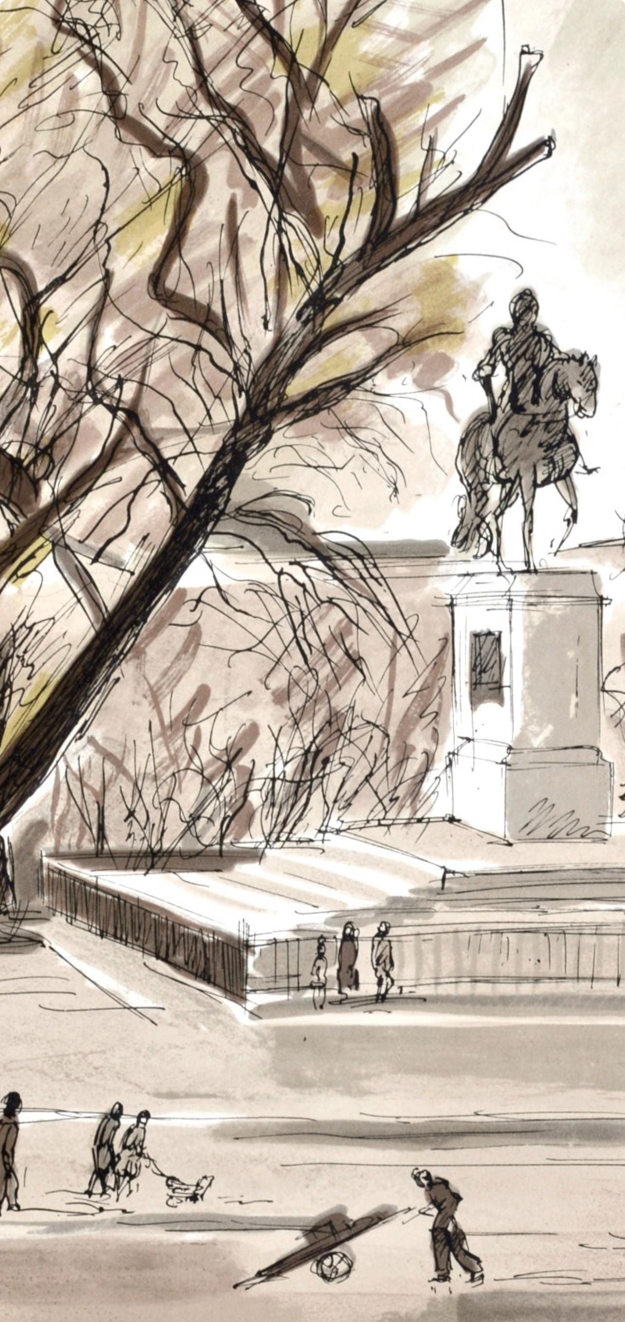 André Dunoyer de Segonzac, París le Pont Neuf, Regards sur Paris, Limited Edition Lithograph