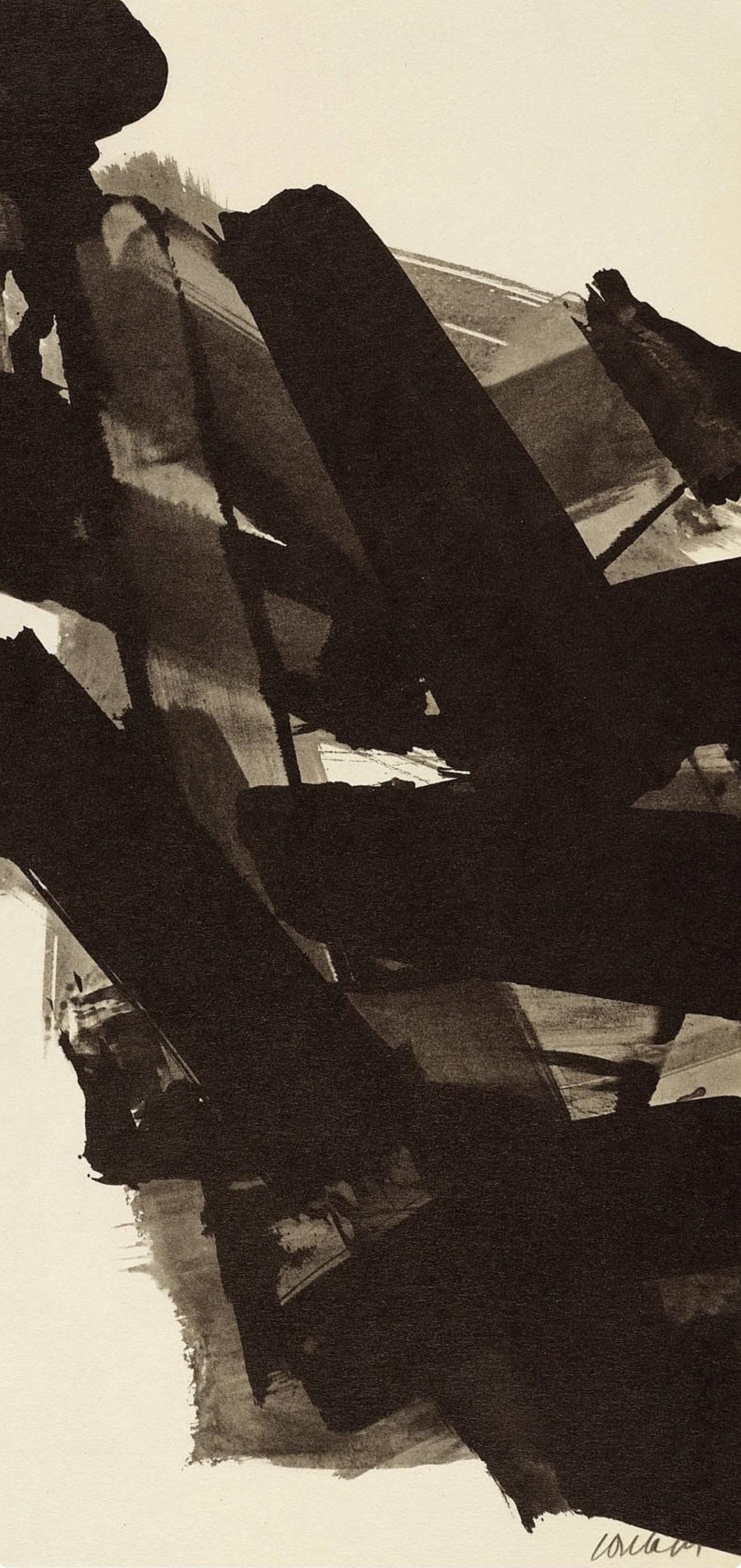 Pierre Soulages, Composition, Pierre Soulages, Peintres d'aujourd'hui, Limited Edition Lithograph