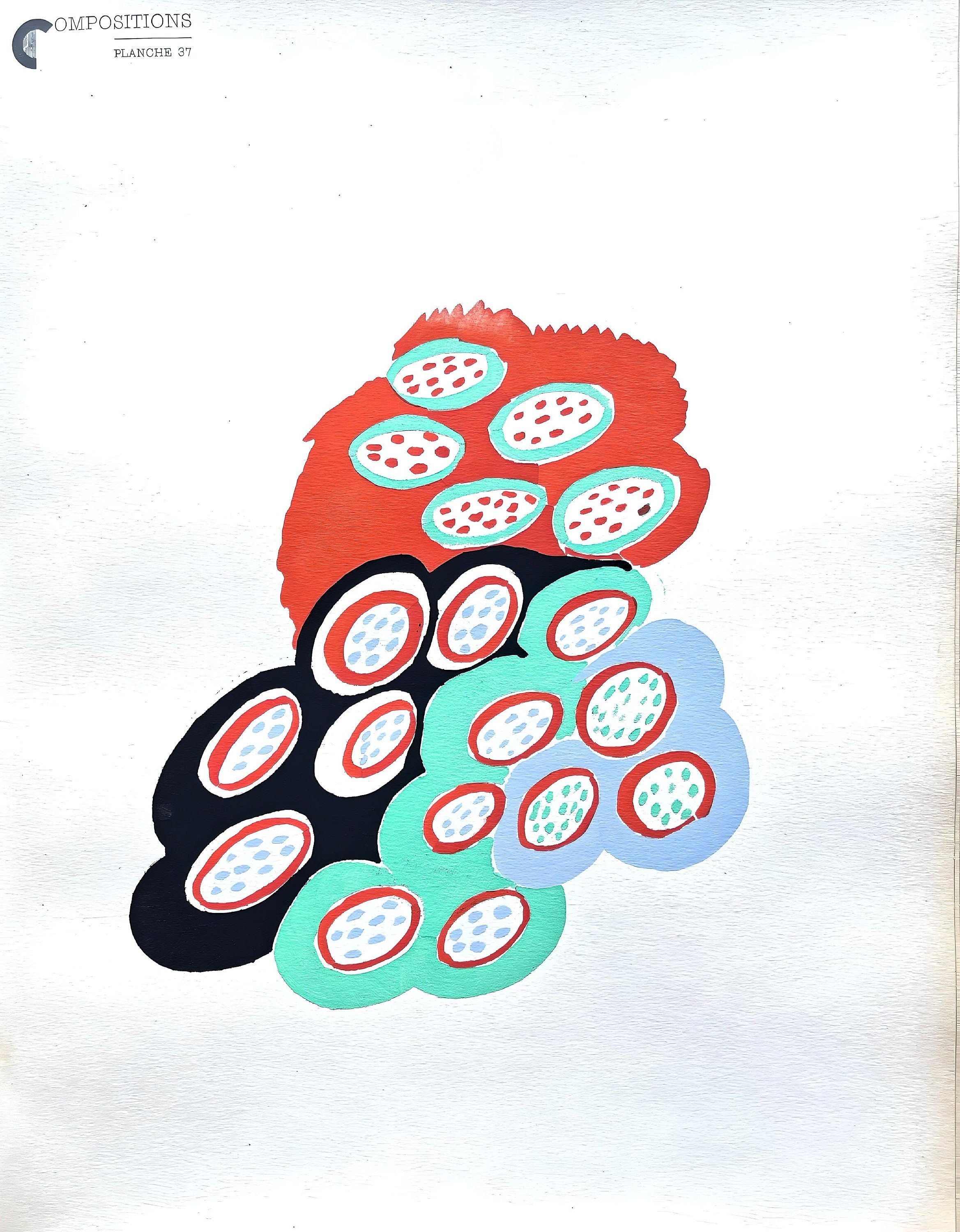Sonia Delaunay, Planche No. 37, Compositions, couleurs, idées: Sonia Delaunay, Limited Edition Lithograph