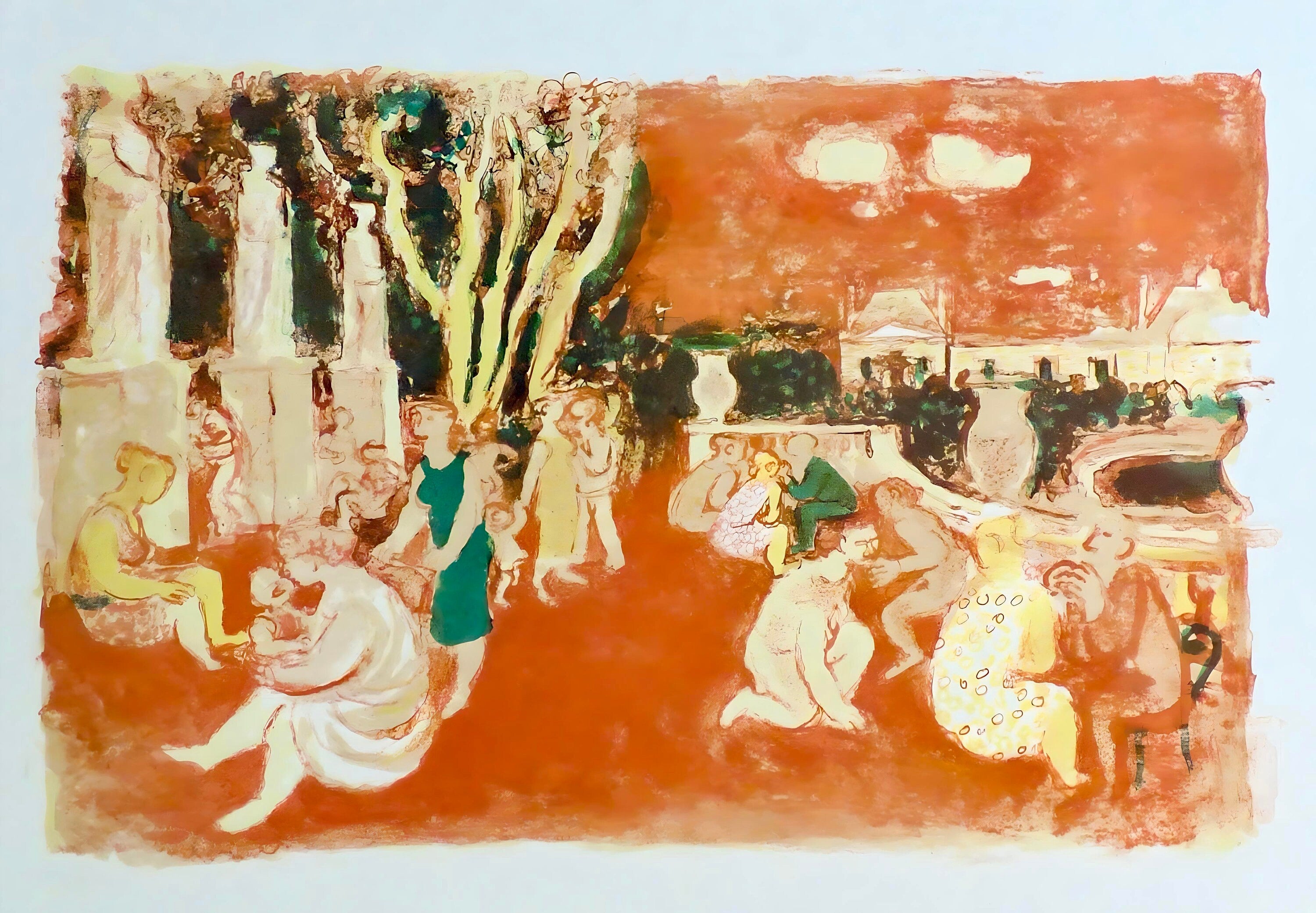 Maurice Savin, Le Luxembourg, Au Temps de Paris Seine, Limited Edition Lithograph