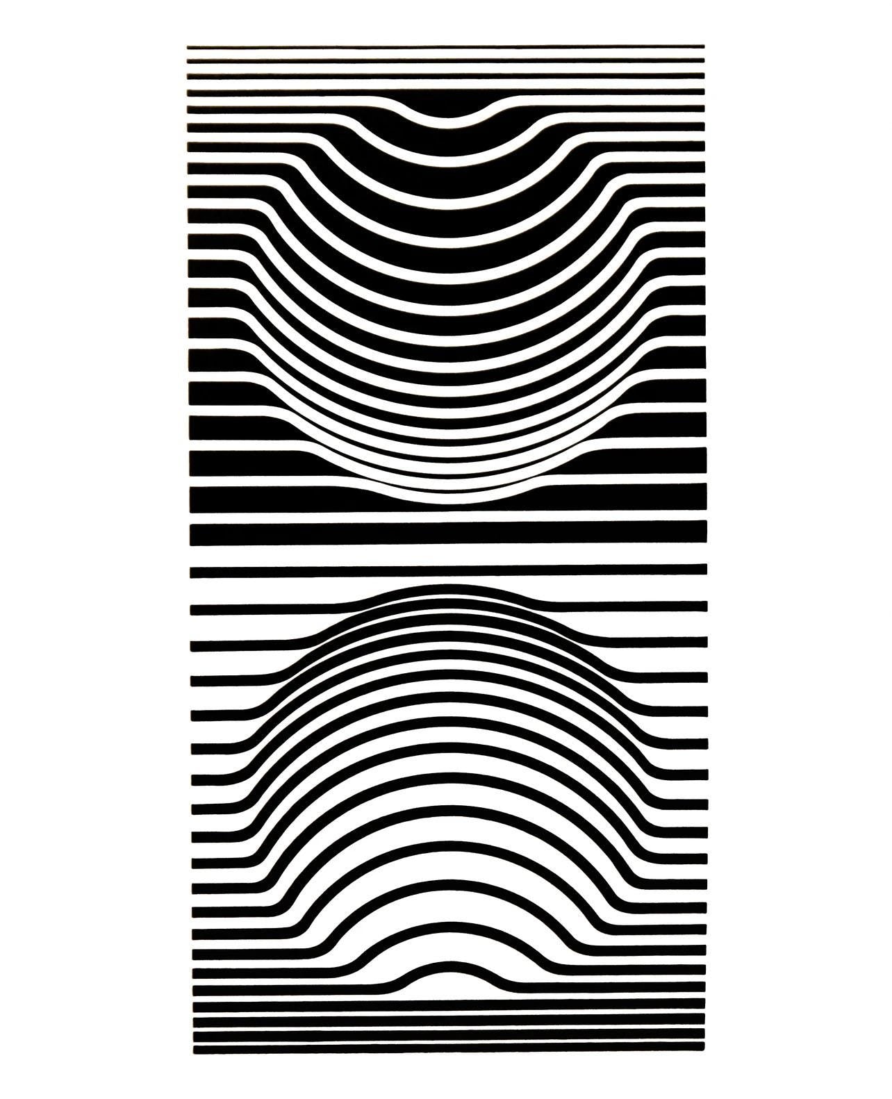 Victor Vasarely, Composition, Ondulatoires, Limited Edition Héliogravure