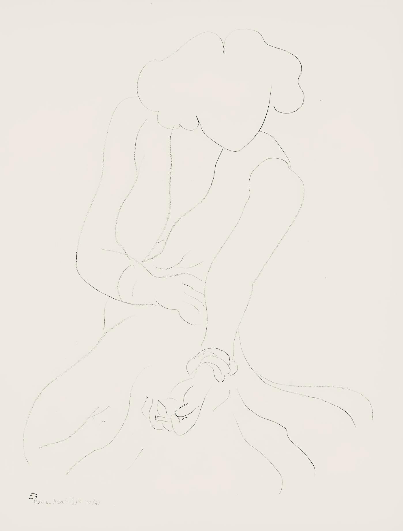 Henri Matisse, Série E, var. 3 (Duthuit 9), Henri Matisse, Dessins, Thèmes et variations, Limited Edition Lithograph