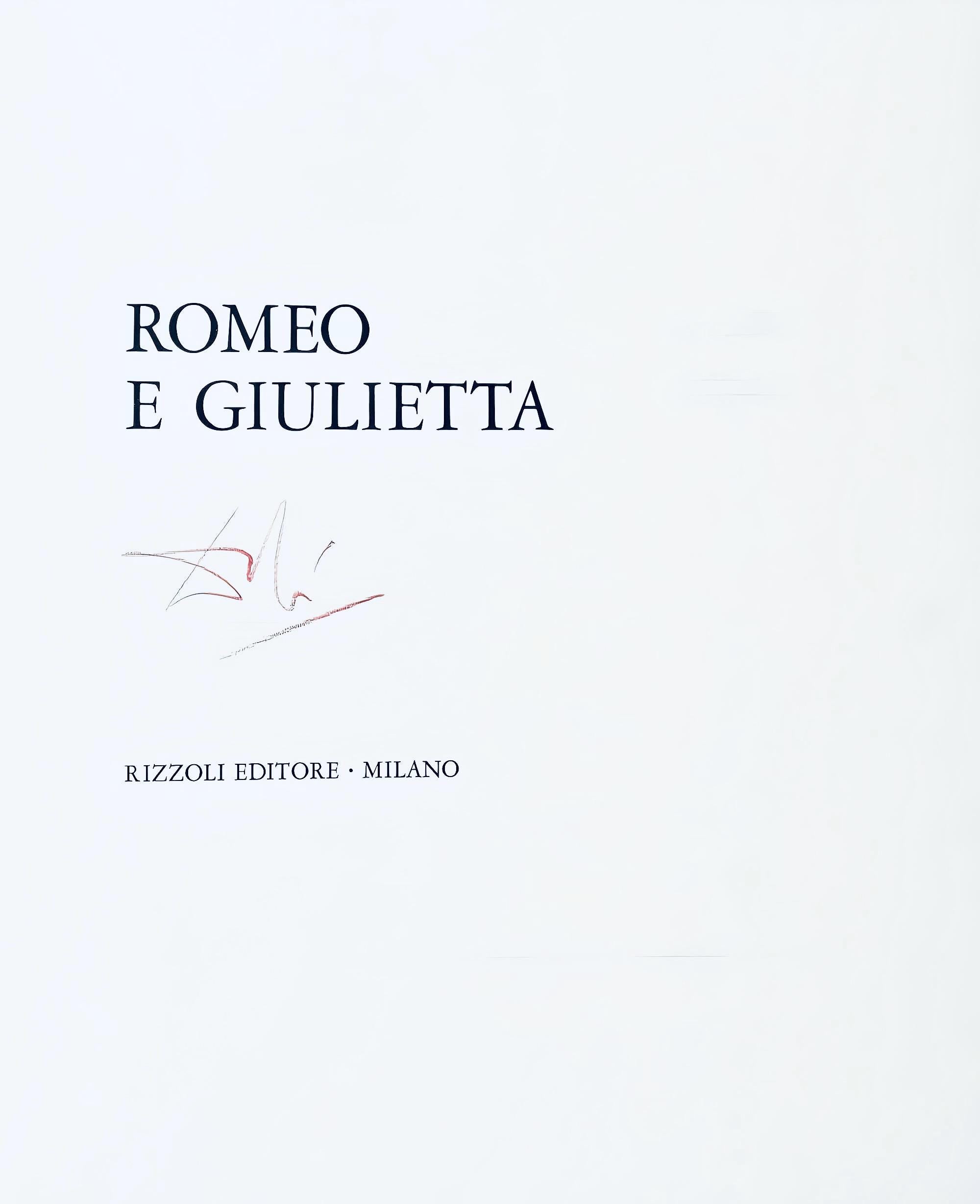 Salvador Dali, Composition (Michler/Löpsinger 1601), Romeo e Giulietta, Limited Edition Lithograph and Silkscreen
