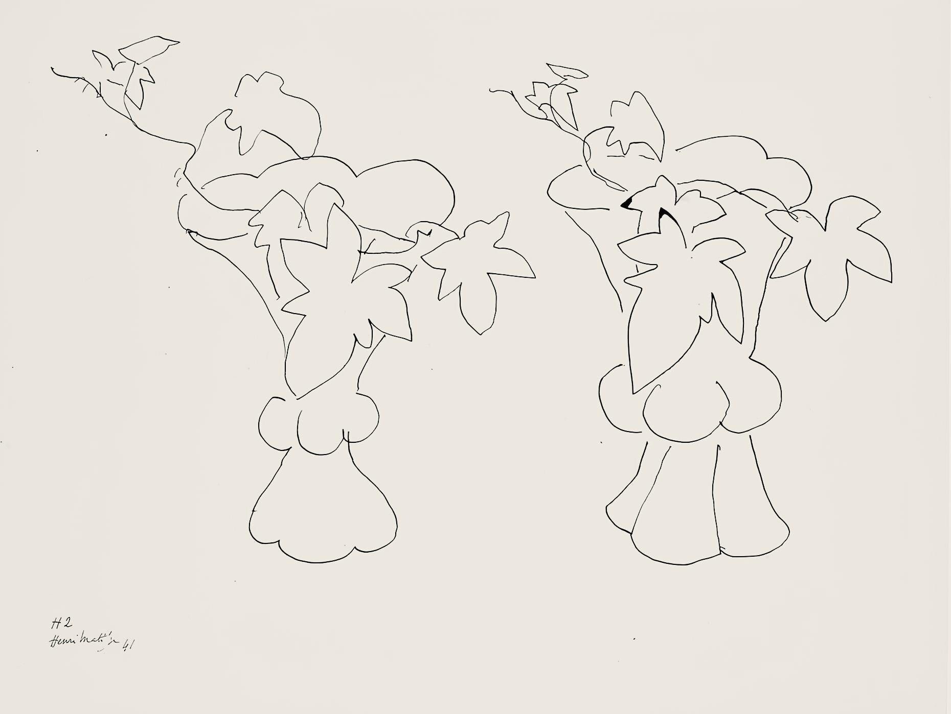 Henri Matisse, Série H, var. 2 (Duthuit 9), Henri Matisse, Dessins, Thèmes et variations, Limited Edition Lithograph