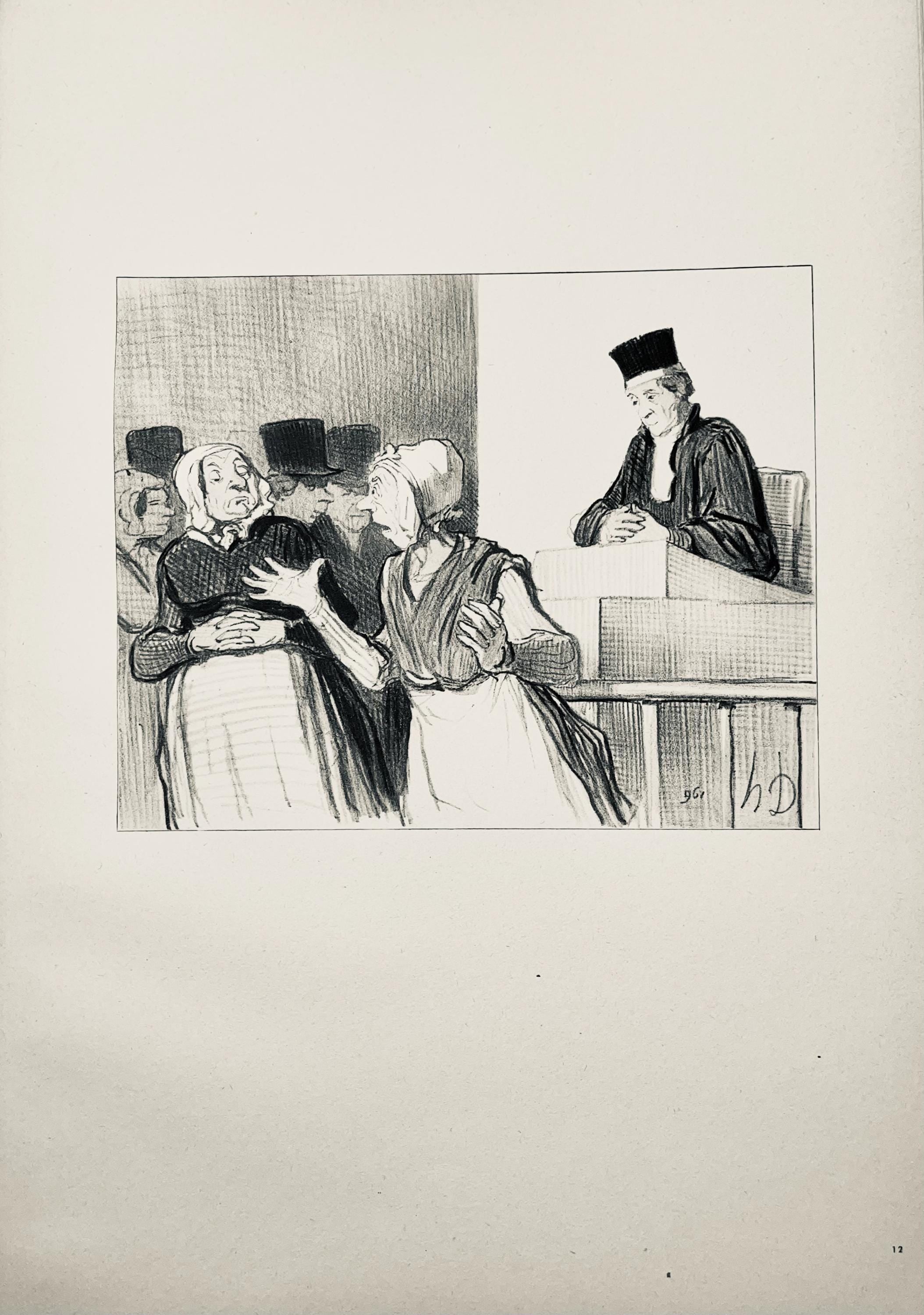 Honoré Daumier, Composition, Honoré Daumier, Law and Justice, Limited Edition Lithograph