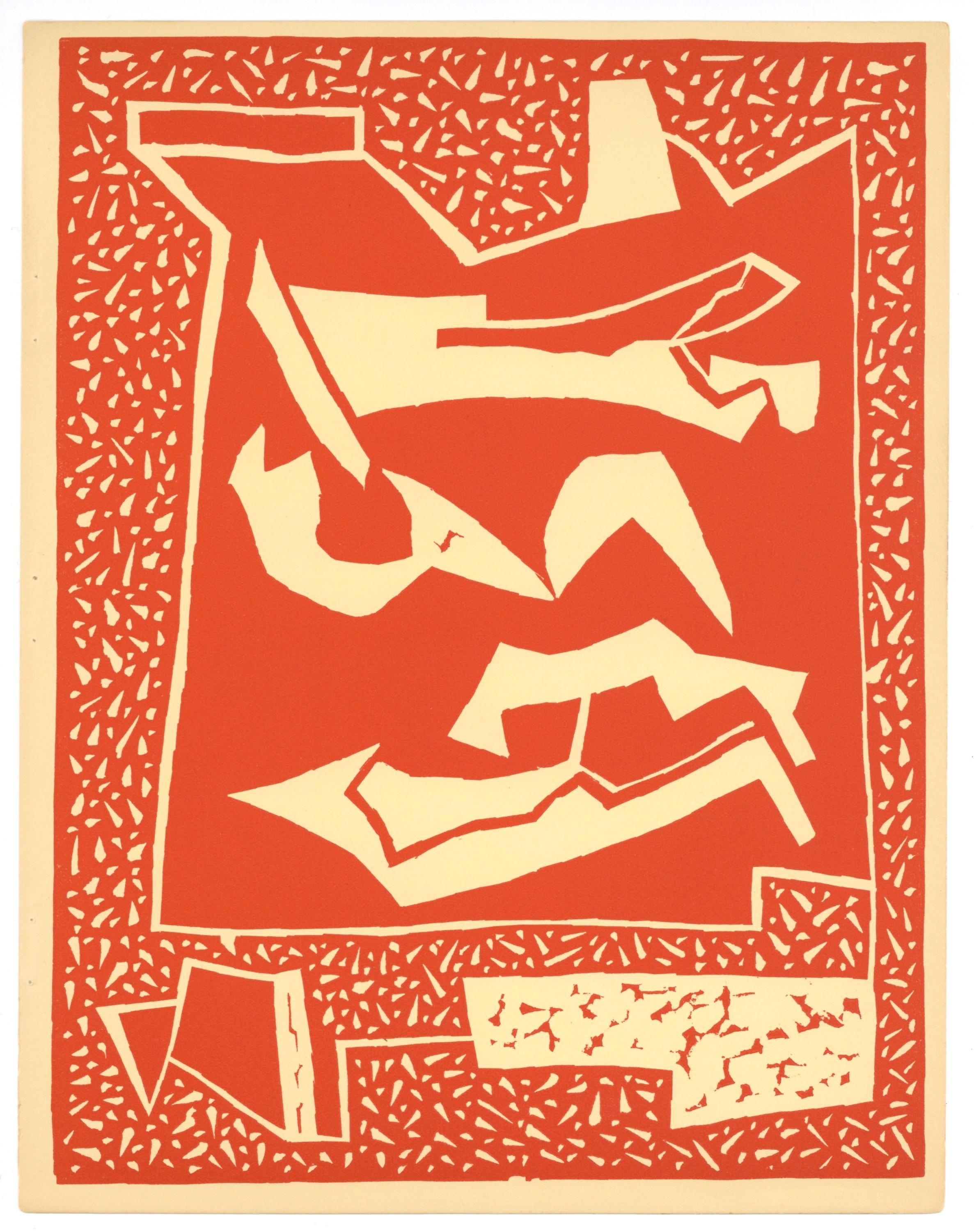 Alberto Magnelli, Composition, XXe siècle, Limited Edition Linocut