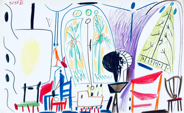 Pablo Picasso, Composition (Cramer 101), Carnet de la Californie, Limited Edition Lithograph