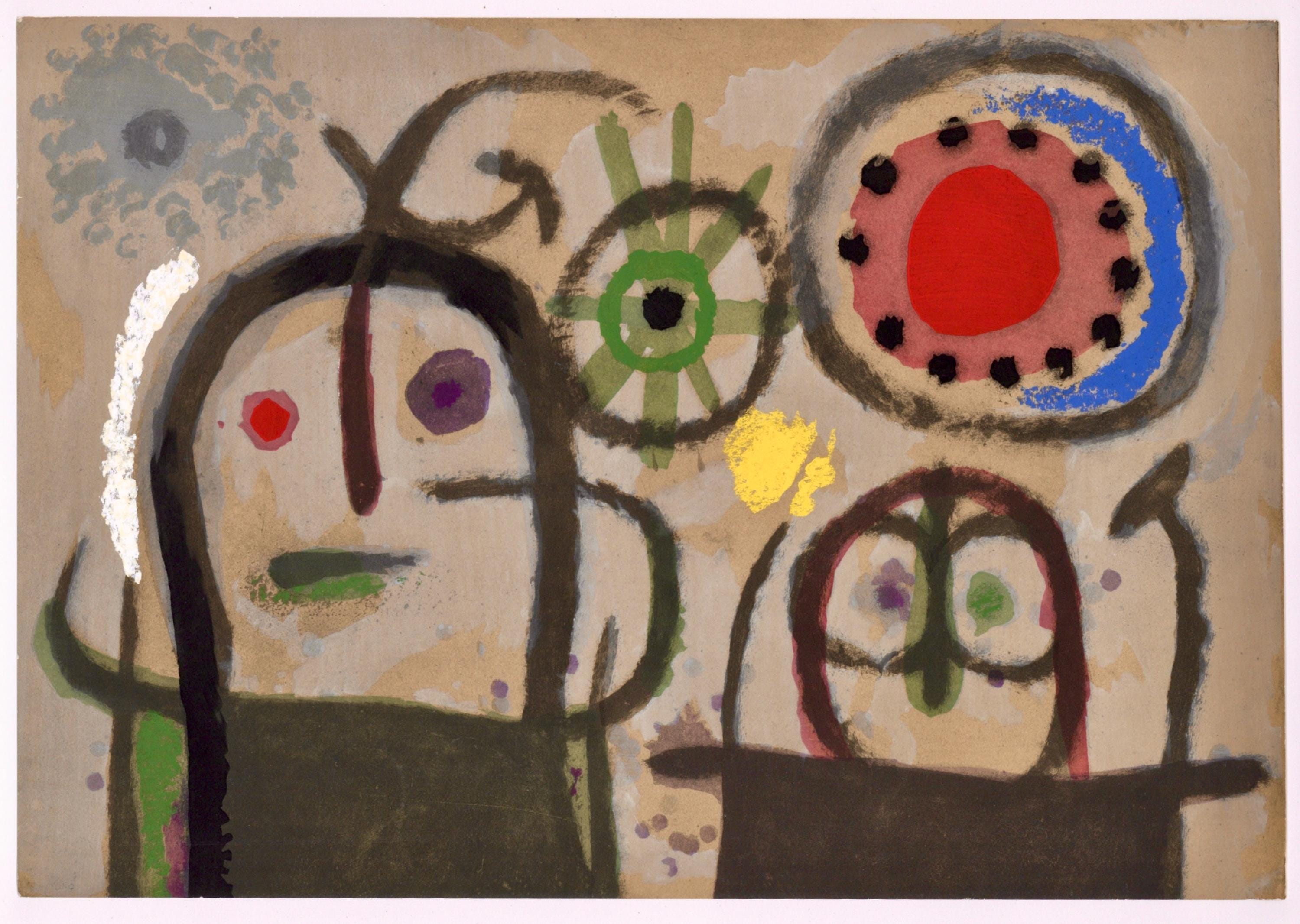 Joan Miró, Composition (Cramer 103; Mourlot 382-383), Miró Cartones 1956-1965, Limited Edition Lithograph