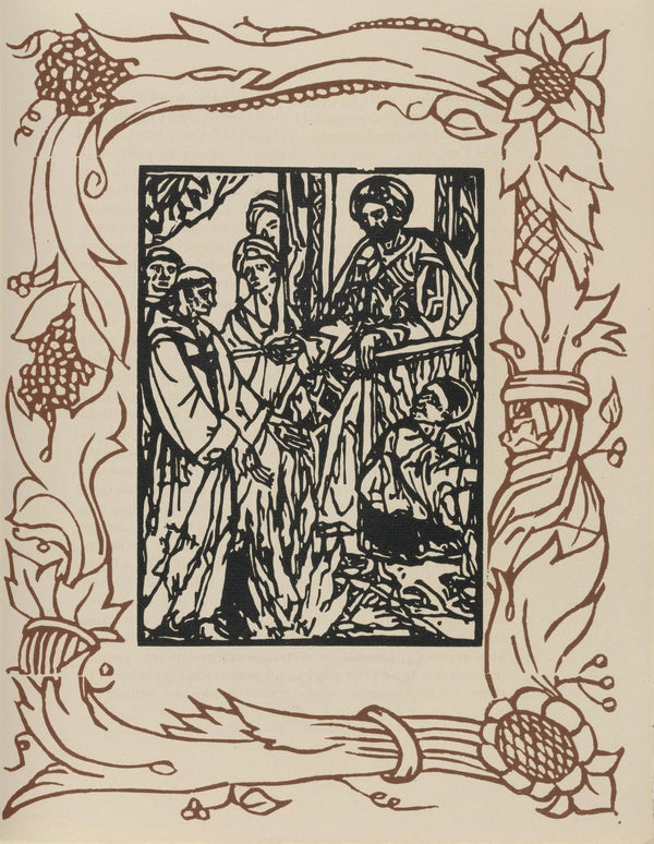 Émile Bernard, Composition (Morane, No. 100), Les Petites Fleurs de St. Françoise, Limited Edition Woodcut