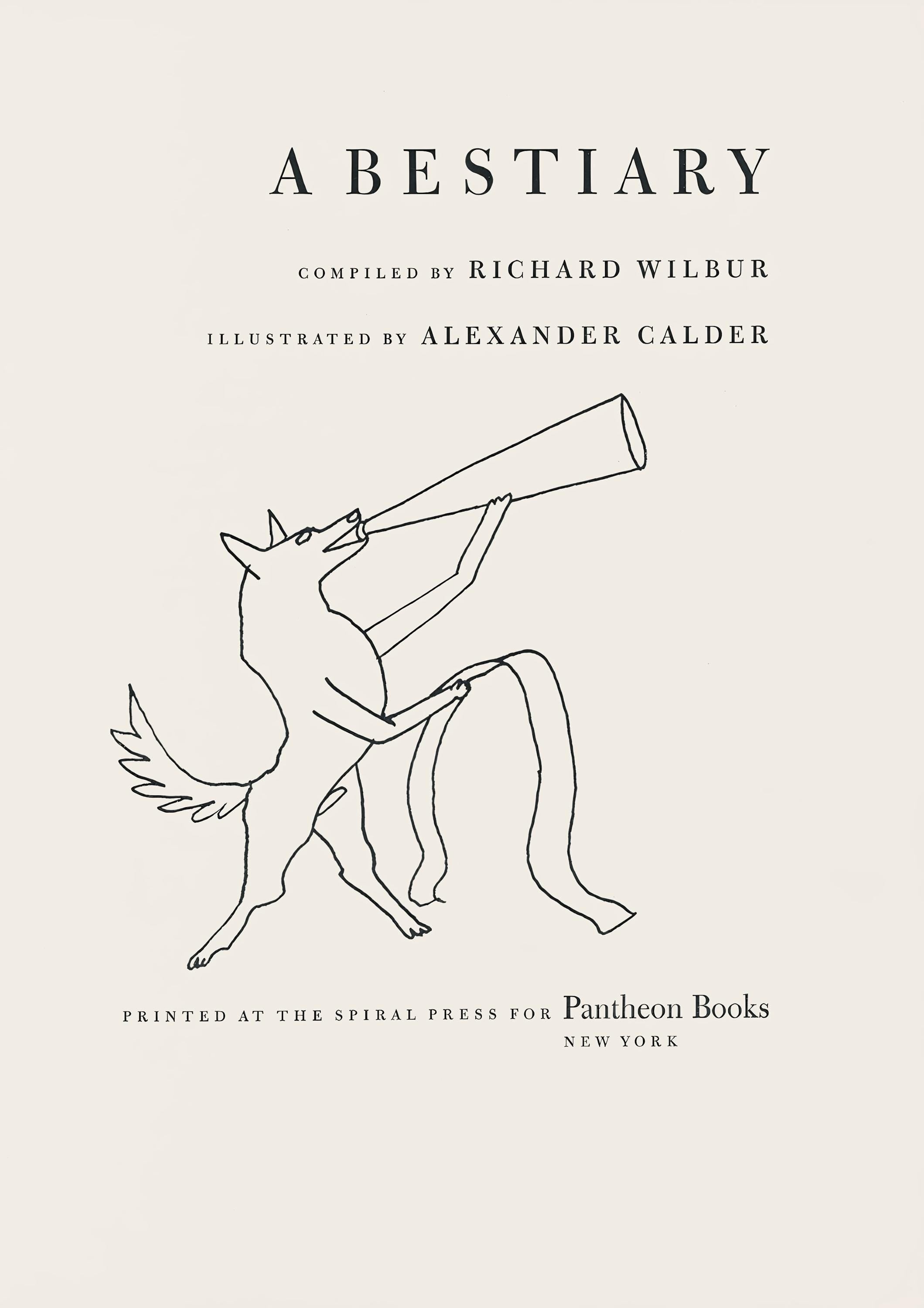 Alexander Calder, Composition, A Bestiary, Limited Edition Letterpress Print