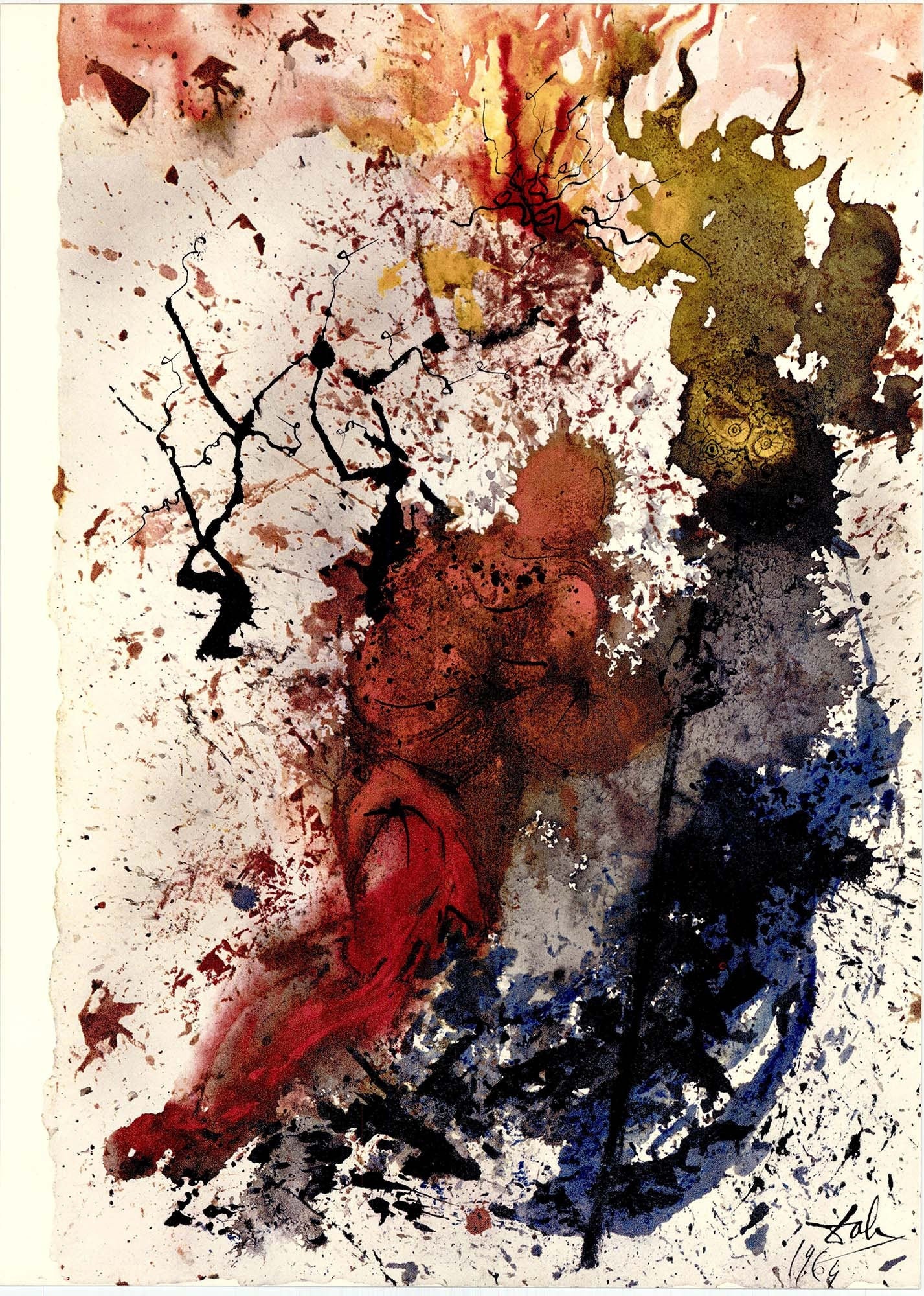 Salvador Dali, Composition (Michler/Löpsinger 1600; Field 69-3), Biblia Sacra, Limited Edition Lithograph
