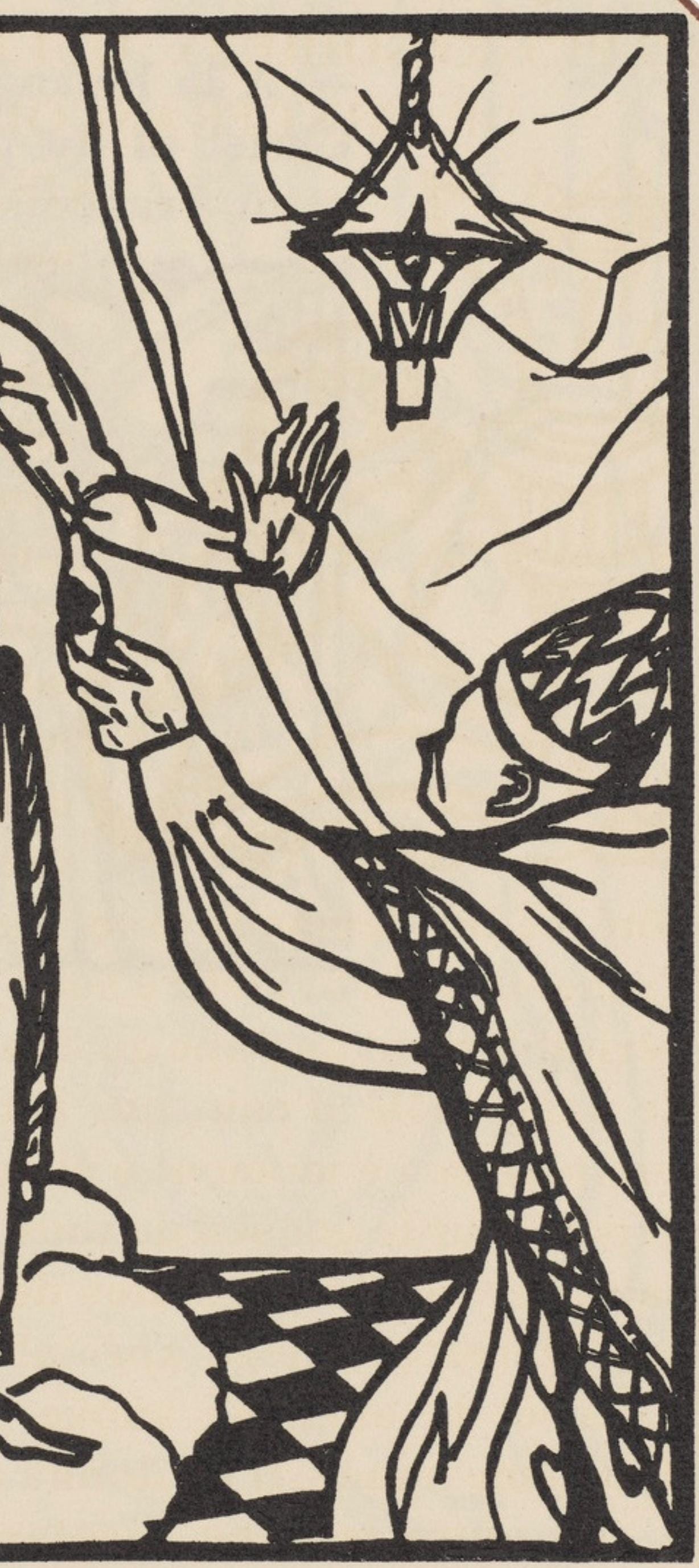 Émile Bernard, Composition (Morane, No. 100), Les Petites Fleurs de St. Françoise, Limited Edition Woodcut